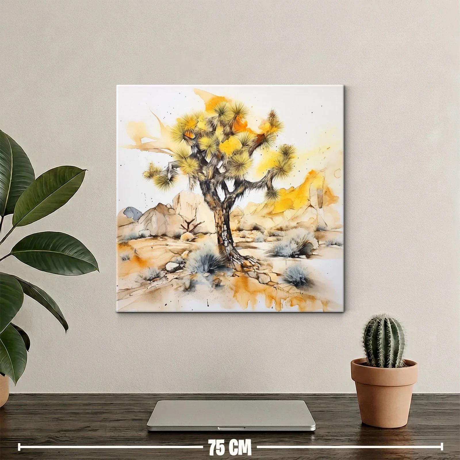 Paisaje desértico con árbol y atmósfera cálida y serena — miniatura 2