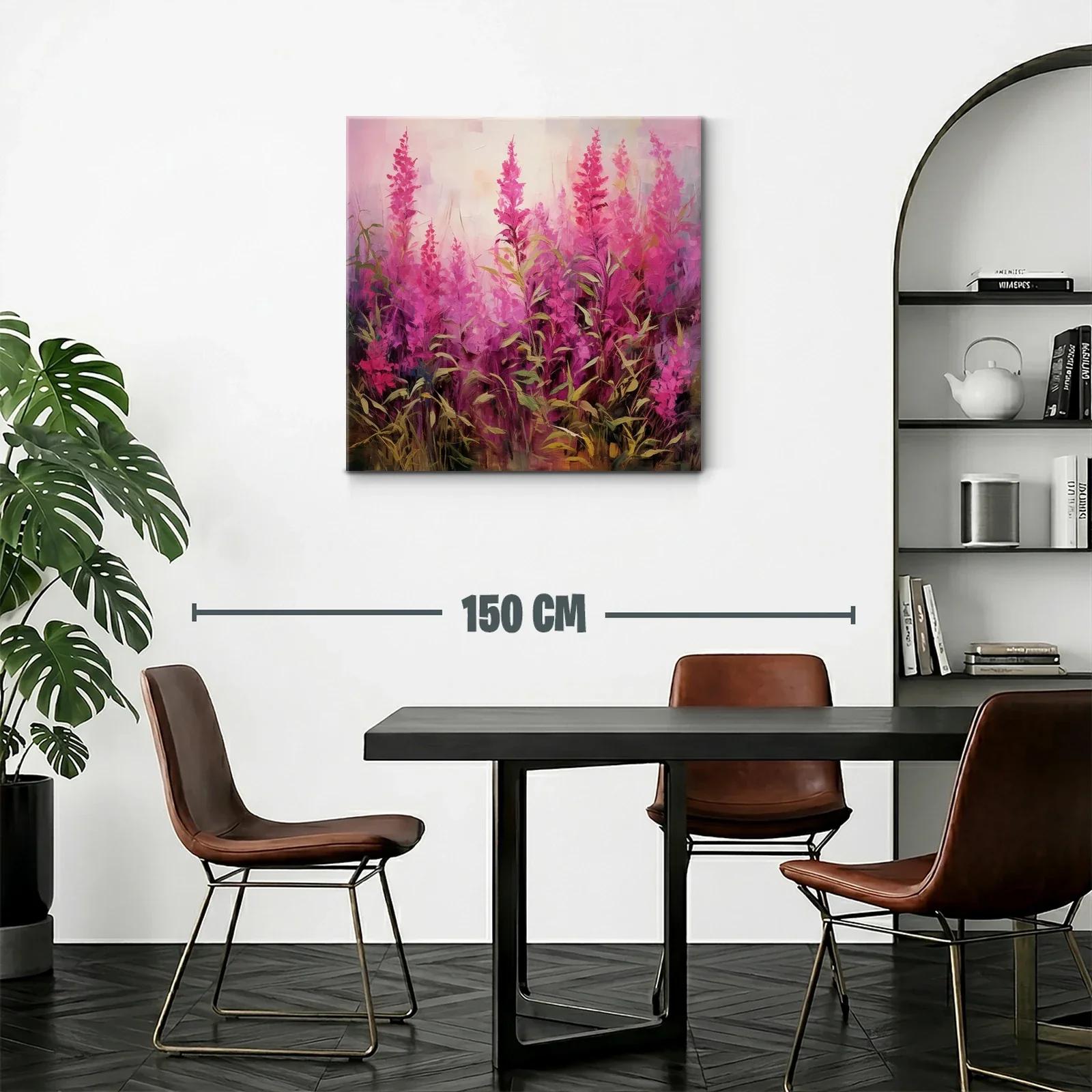 Cuadro con flores fucsias que transmiten energía y vitalidad — miniatura 2