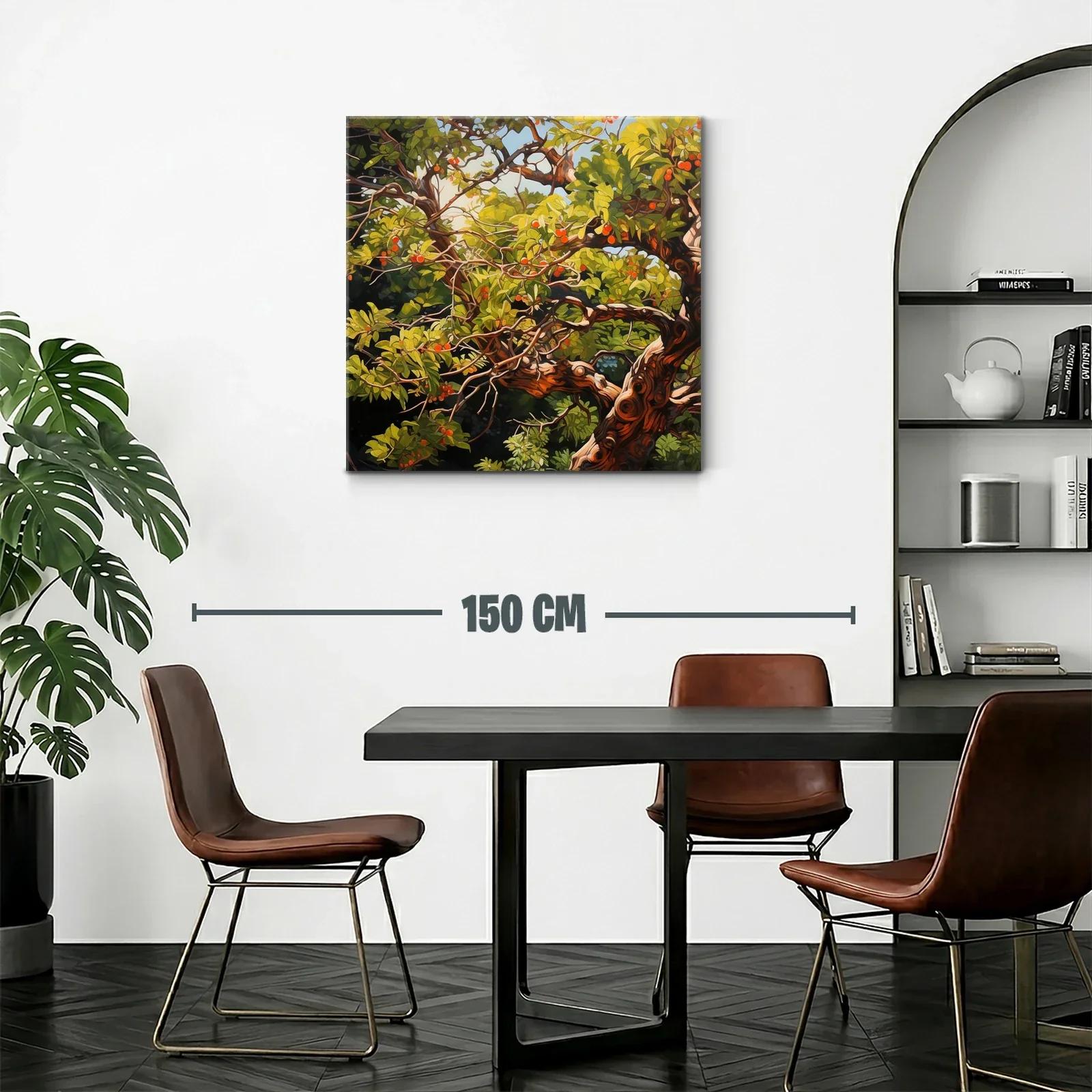 Cuadro de árbol frutal con ramas y follaje vibrante — miniatura 2