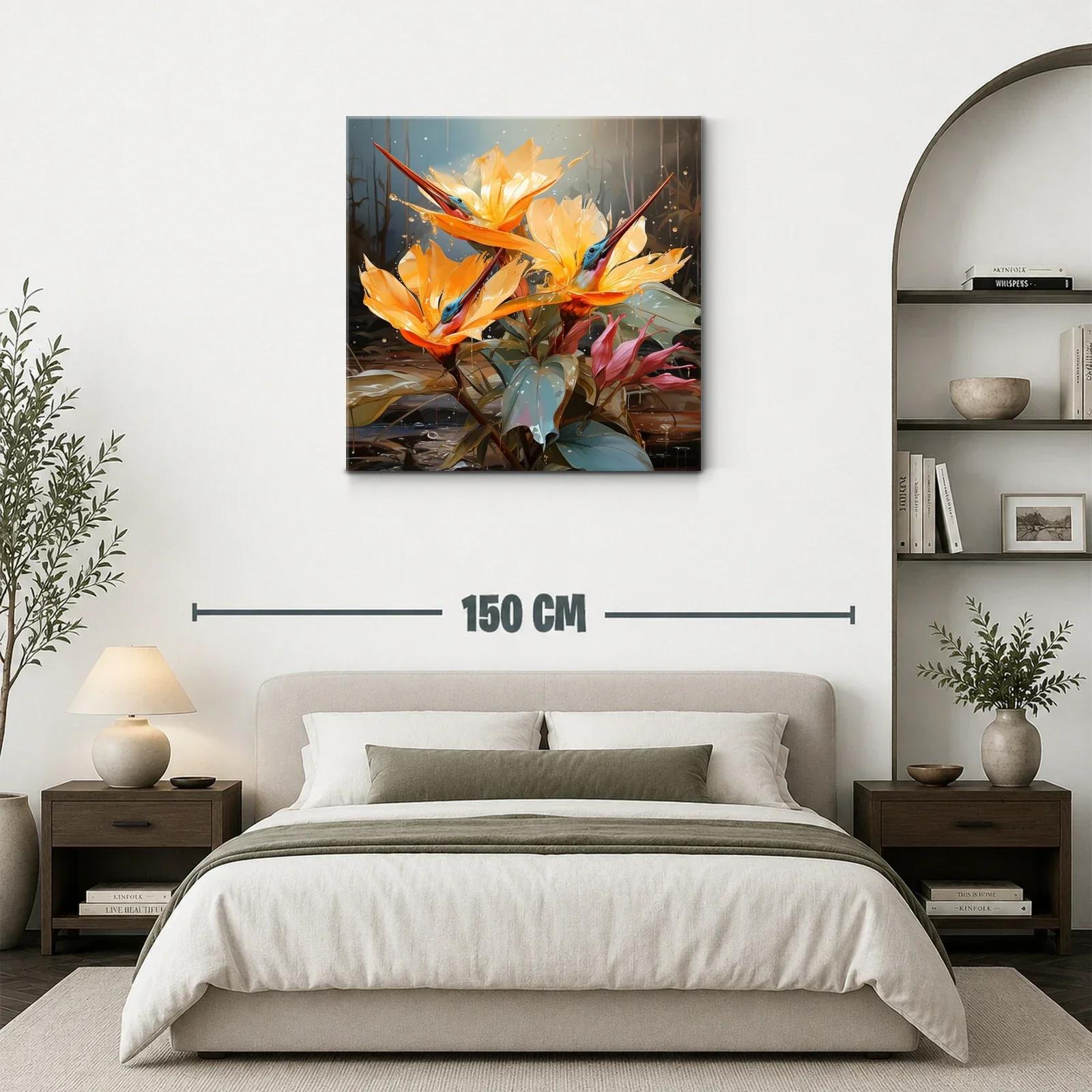 Flores exóticas con tonos cálidos y detalles vibrantes — miniatura 3