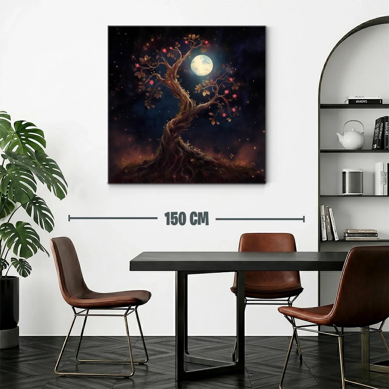 Árbol encantado bajo la luz de la luna llena — miniatura 2