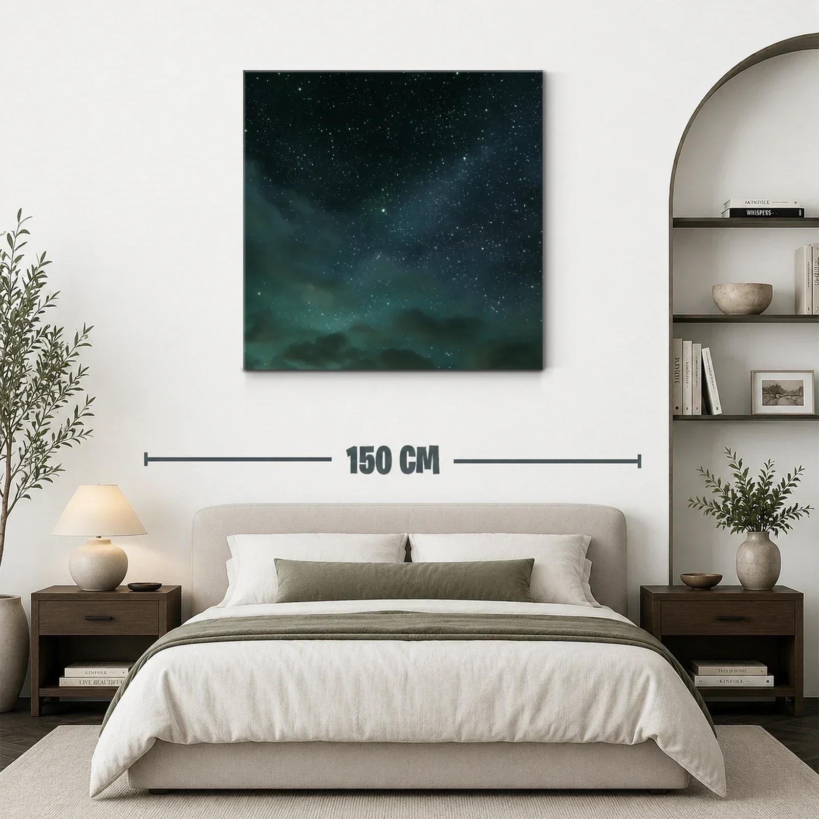 Cielo estrellado con nebulosas y nubes suaves — miniatura 3