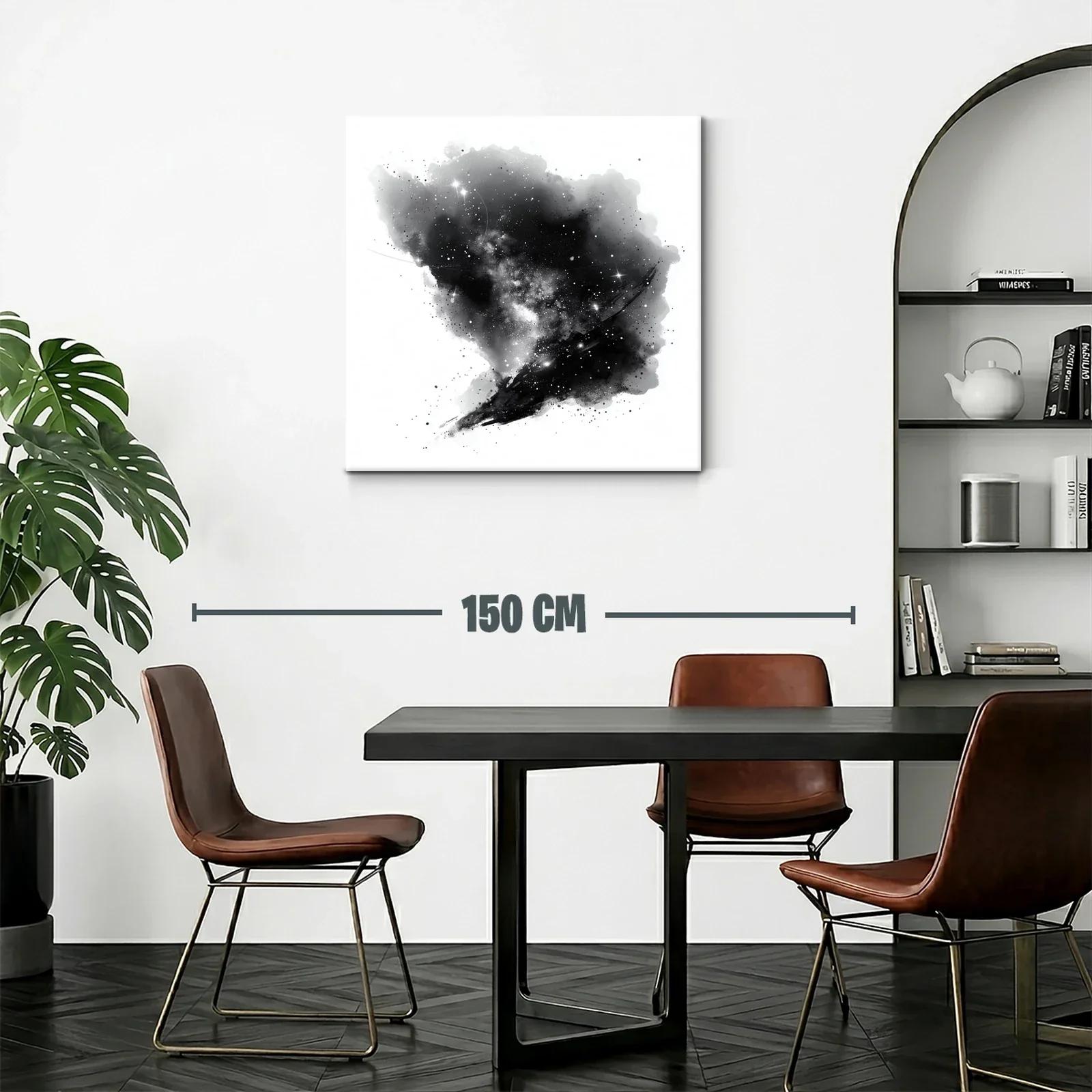Impresión abstracta del cosmos en negro y blanco — miniatura 2