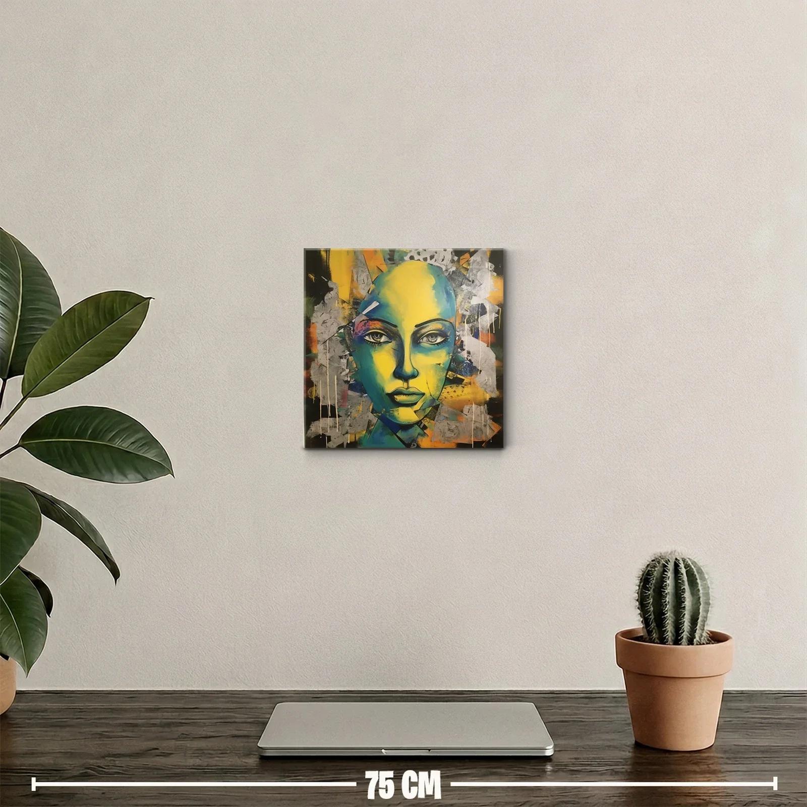 Retrato abstracto con tonos vibrantes y expresivos — miniatura 2