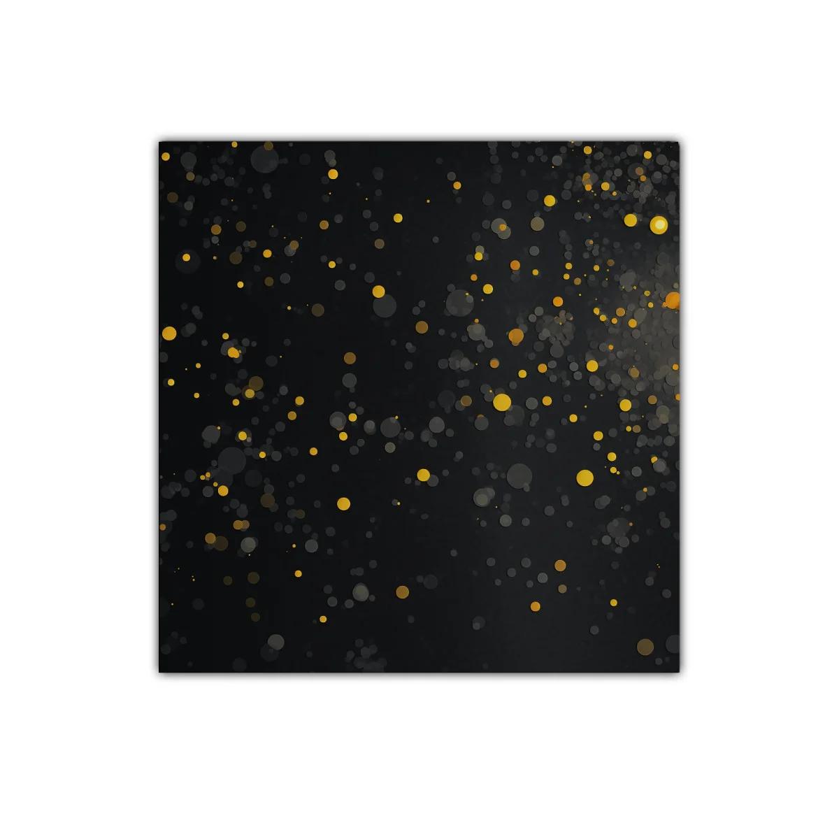 Composición Abstracta de Puntos Dorados sobre Fondo Negro — miniatura 1