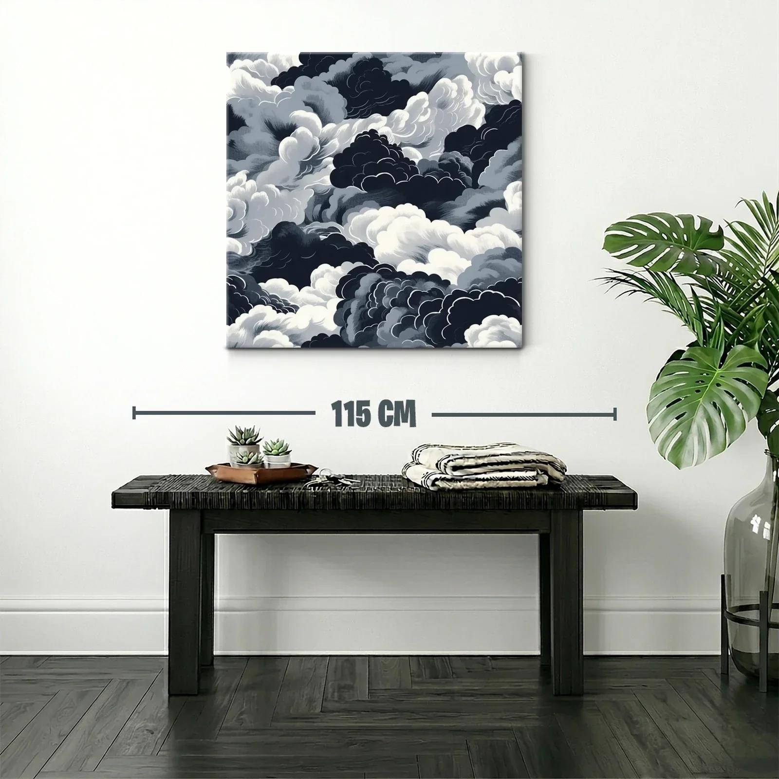 Composición de nubes en tonos grises y negros intensos — miniatura 2