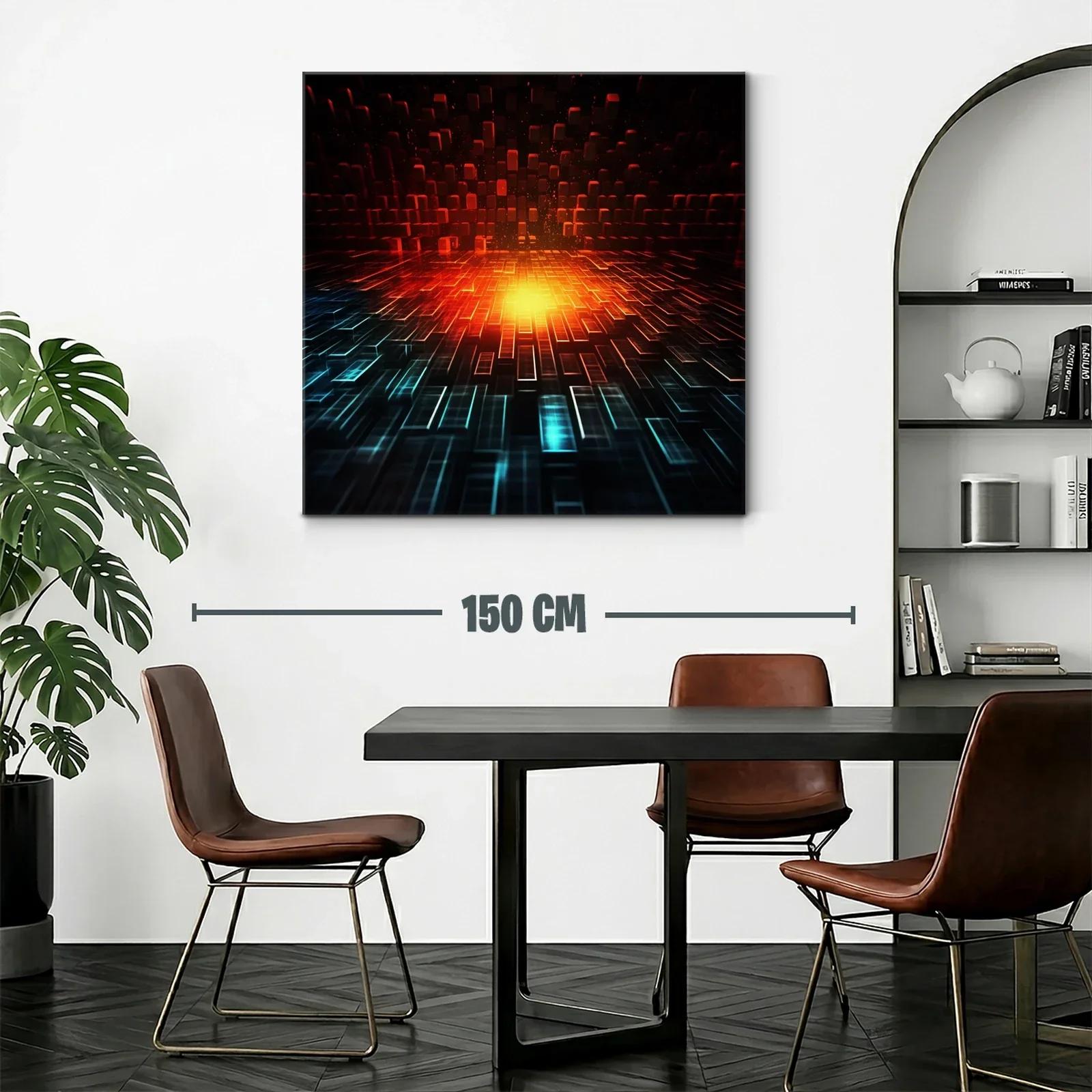 Impactante obra de arte digital con luz y geometría vibrante — miniatura 2