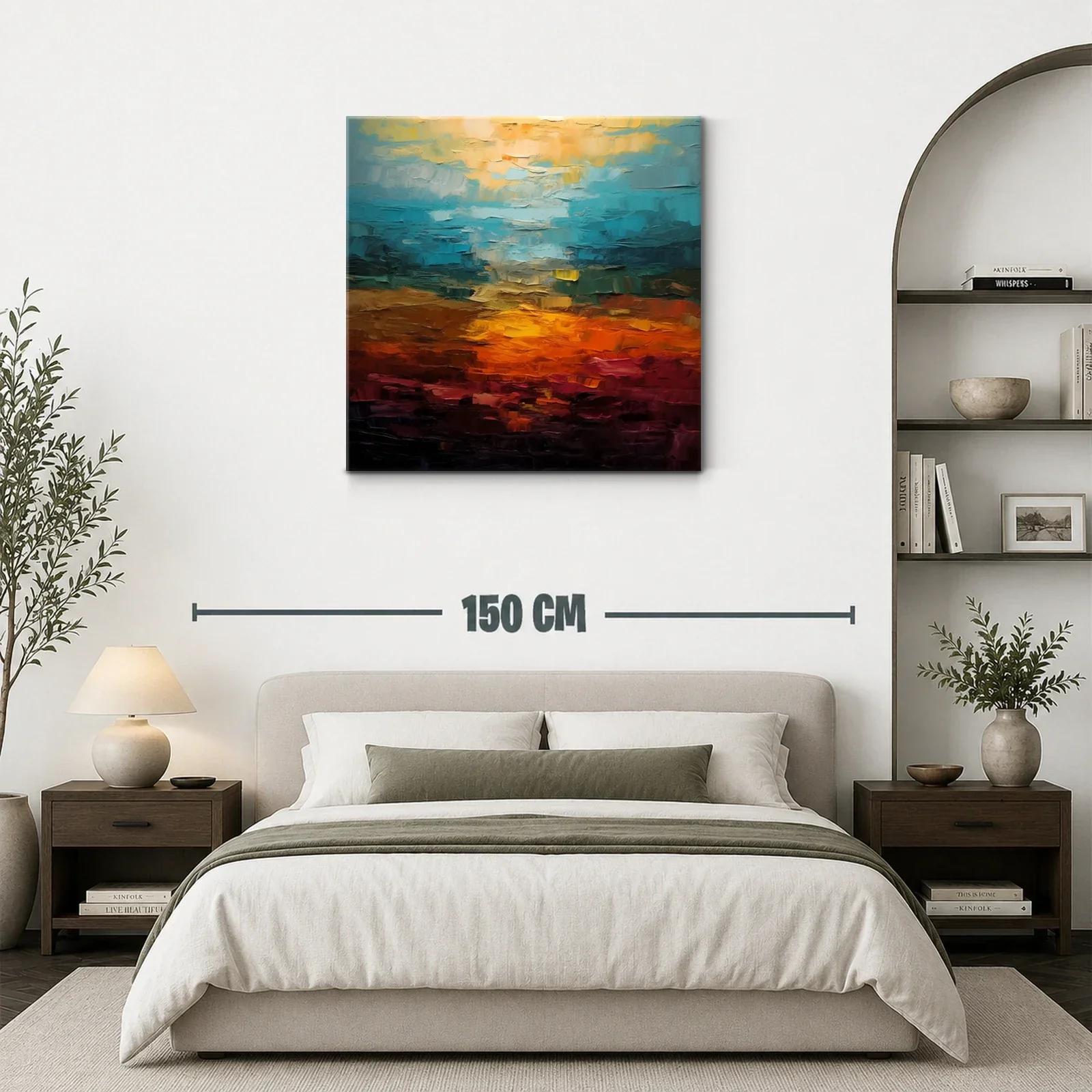 Atardecer Abstracto en Vivos Tonos Cálidos y Fríos — miniatura 3