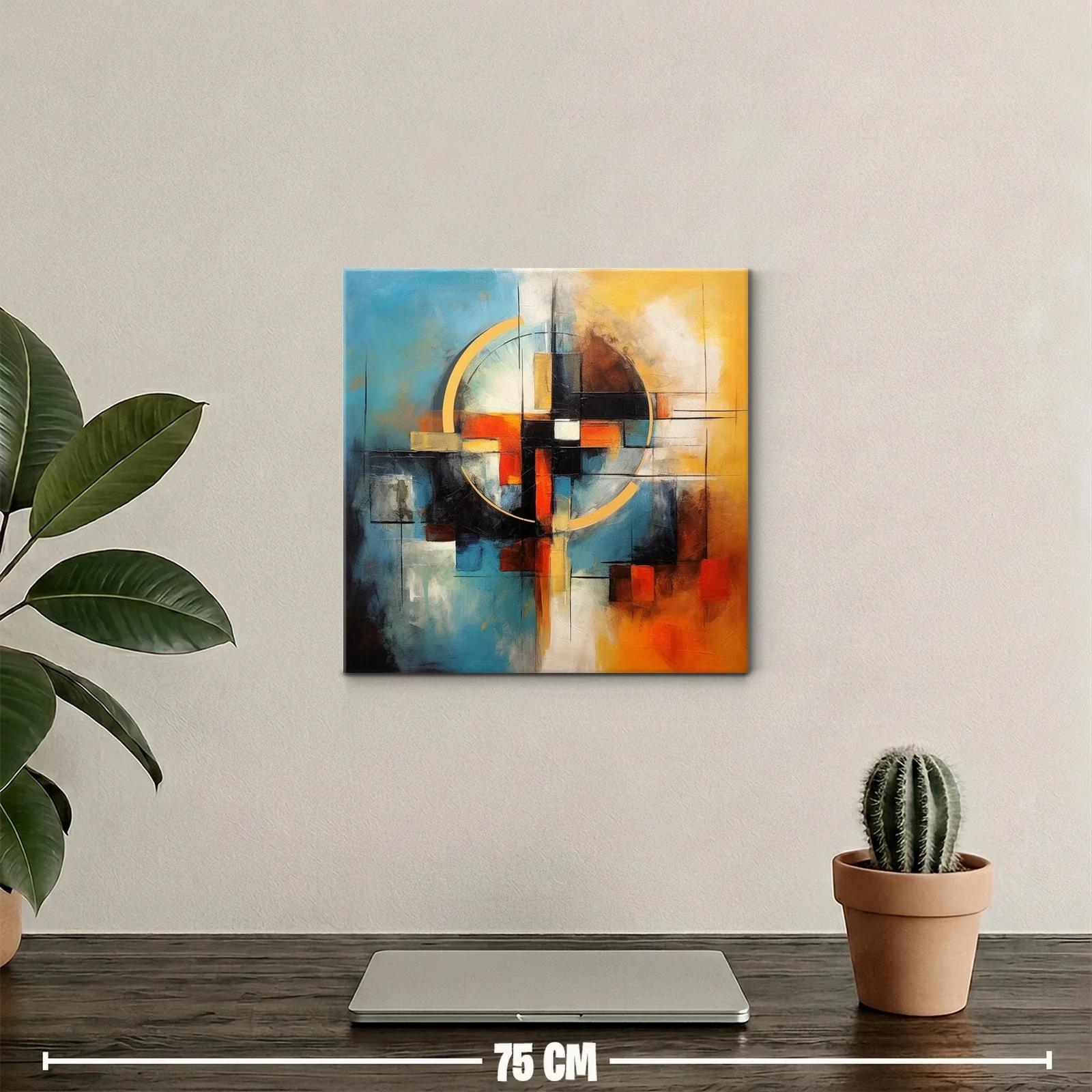 Composición abstracta con contrastes vibrantes y formas geométricas — miniatura 2
