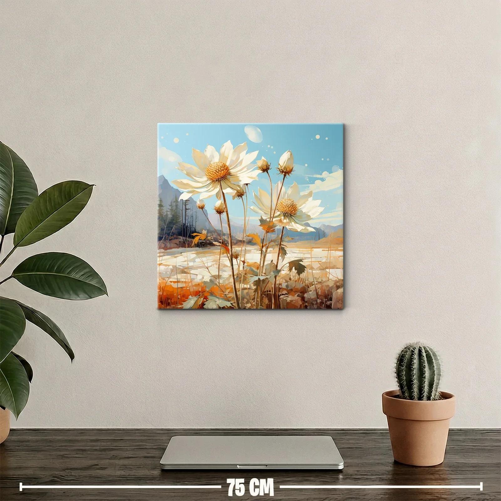 Flores luminosas en paisaje natural sereno — miniatura 2