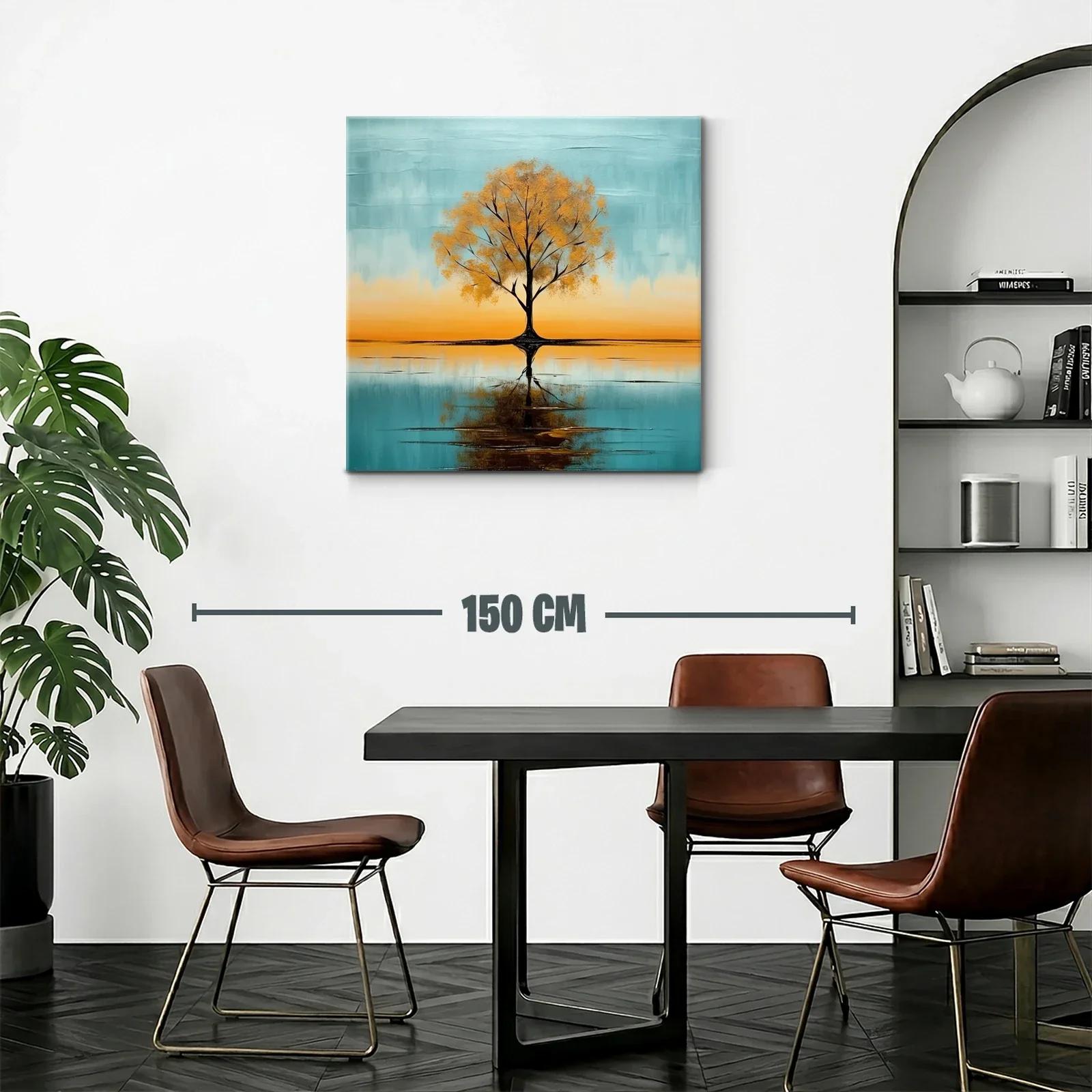 Ética y serenidad en árbol reflejado sobre agua tranquila — miniatura 2