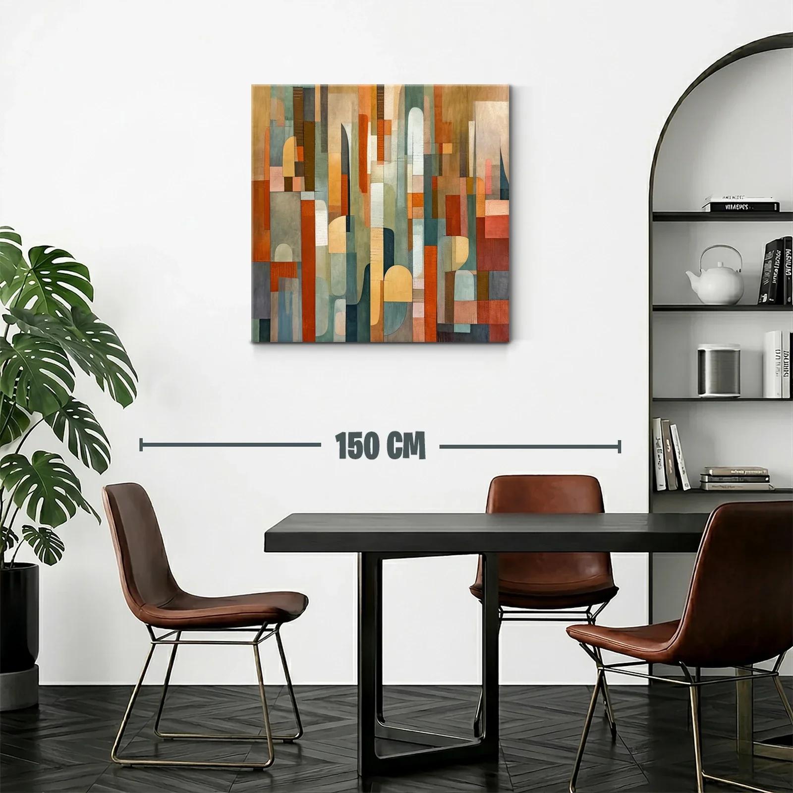 Composición abstracta con formas geométricas y tonos cálidos — miniatura 2