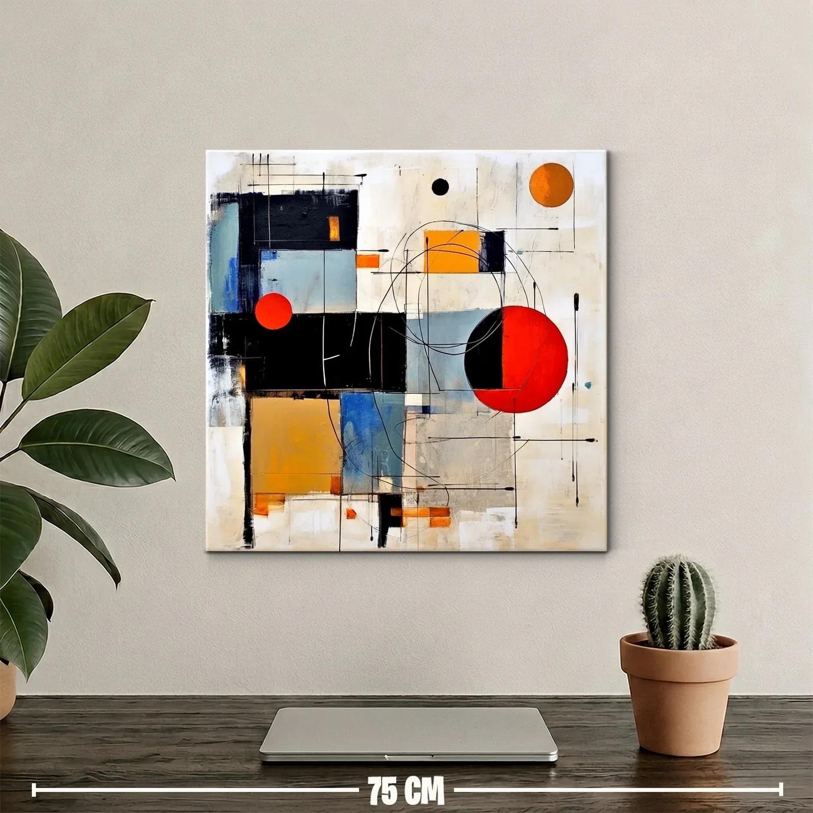 Composición geométrica con círculos en tonos vibrantes — miniatura 2