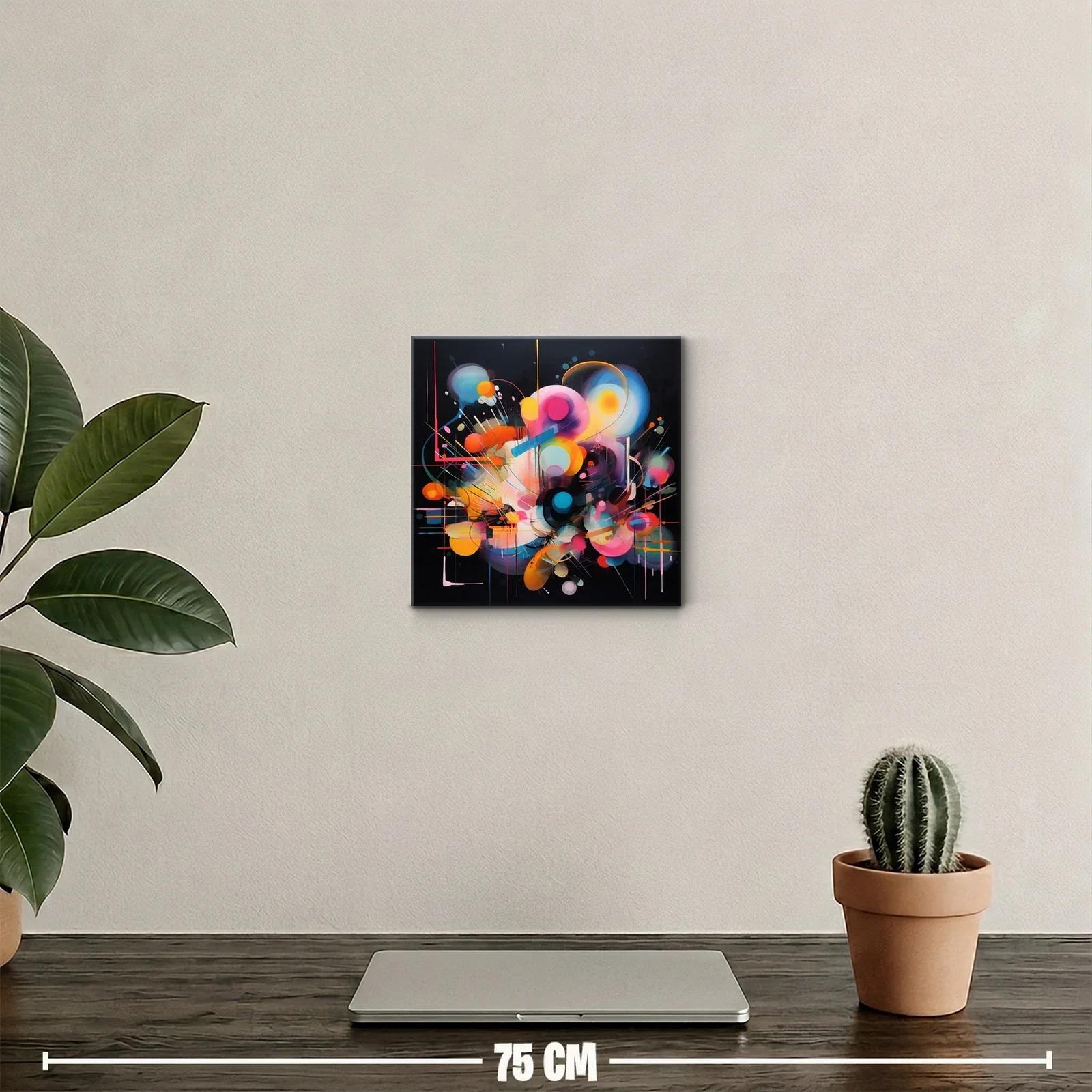 Explosión de formas y colores vibrantes en composición abstracta — miniatura 2