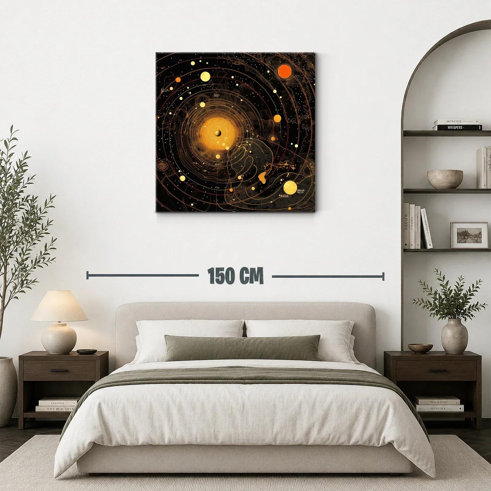 Representación artística del sistema solar con tonos cálidos — miniatura 3