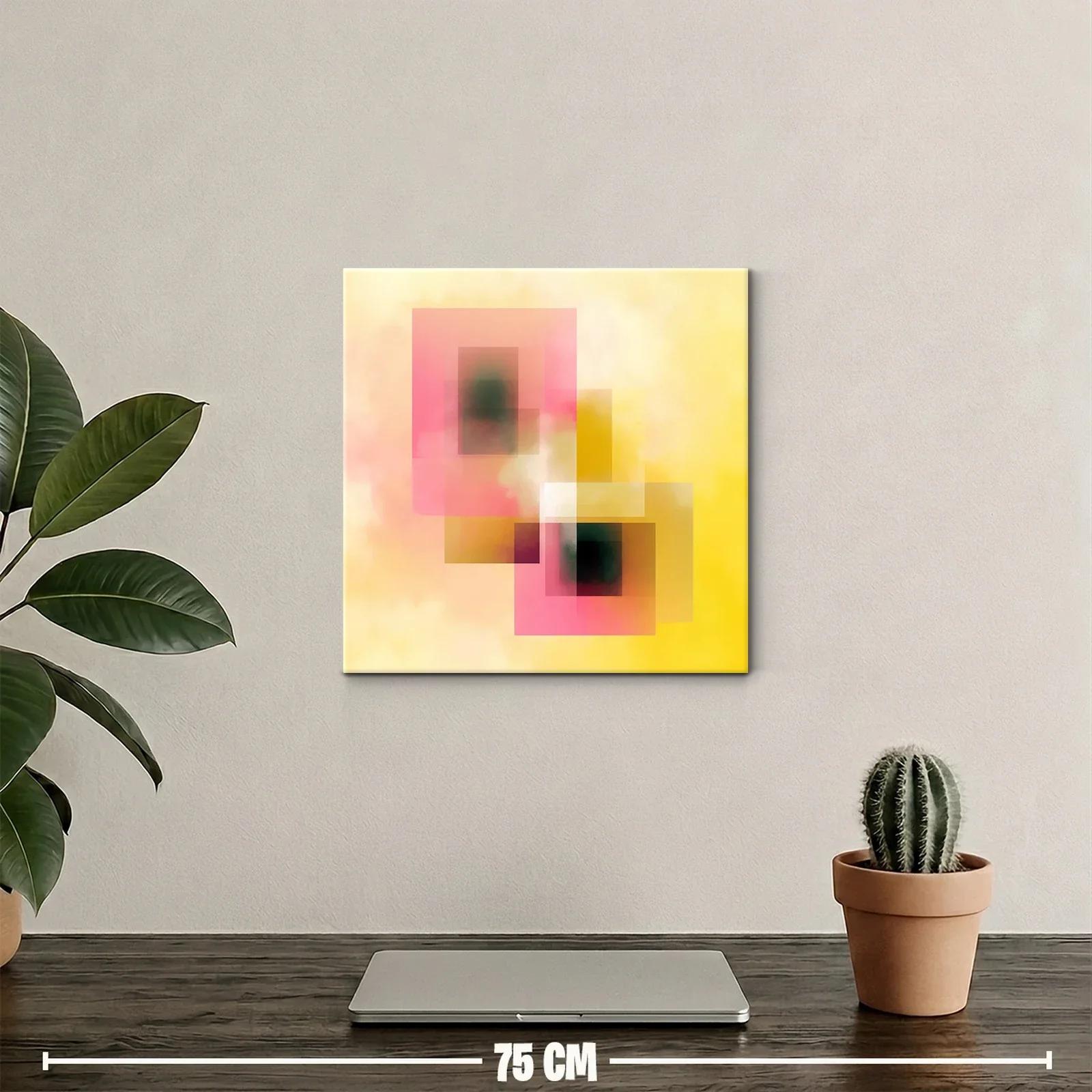 Composición abstracta con tonos cálidos y formas geométricas — miniatura 2