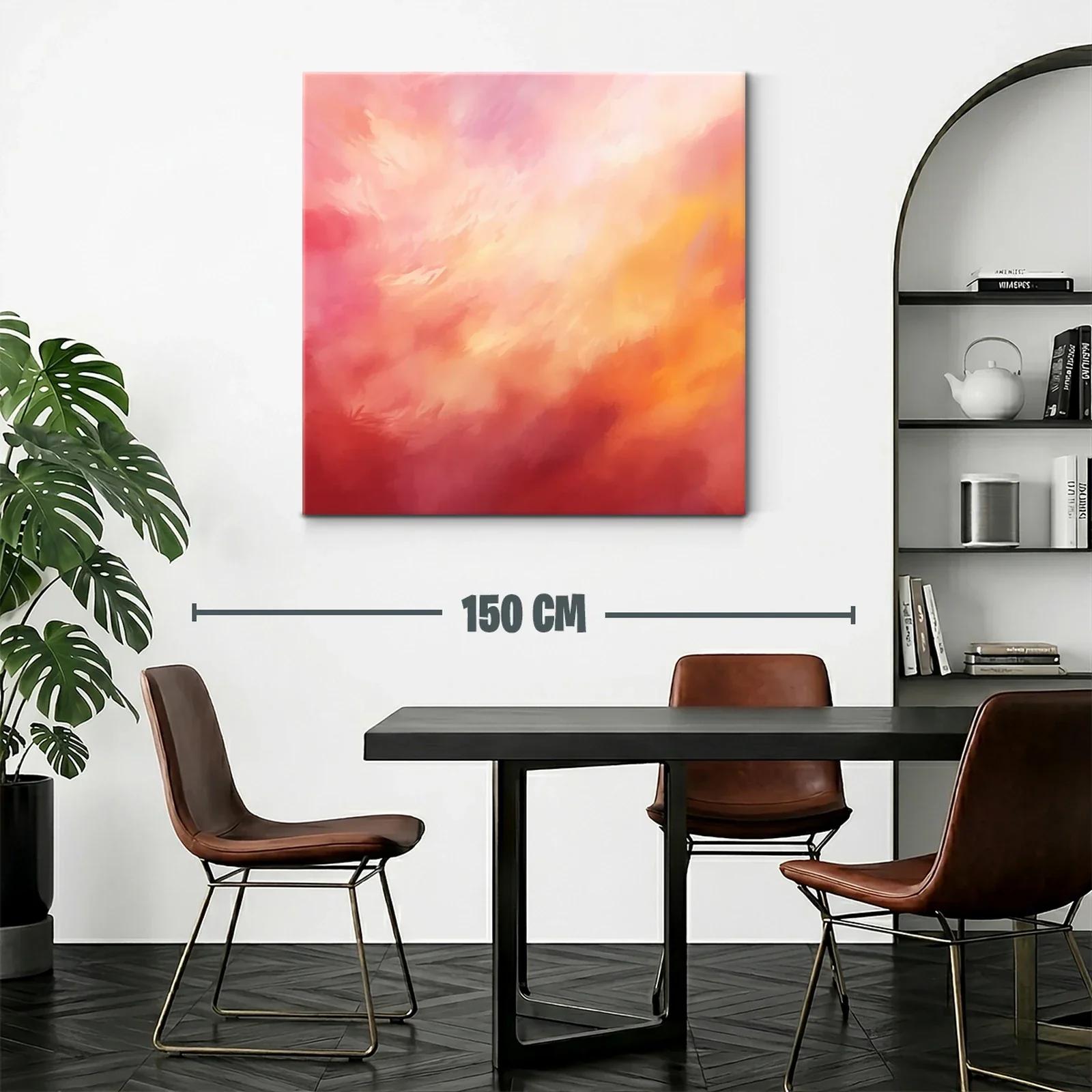 Cuadro abstracto en tonos cálidos para ambientes acogedores — miniatura 2