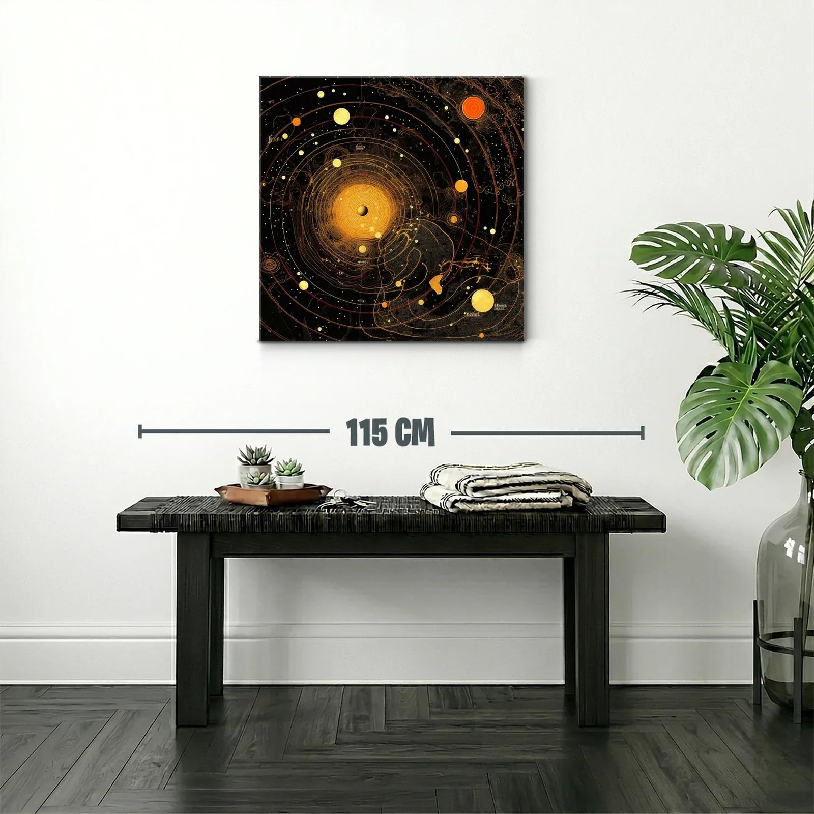 Representación artística del sistema solar con tonos cálidos — miniatura 2