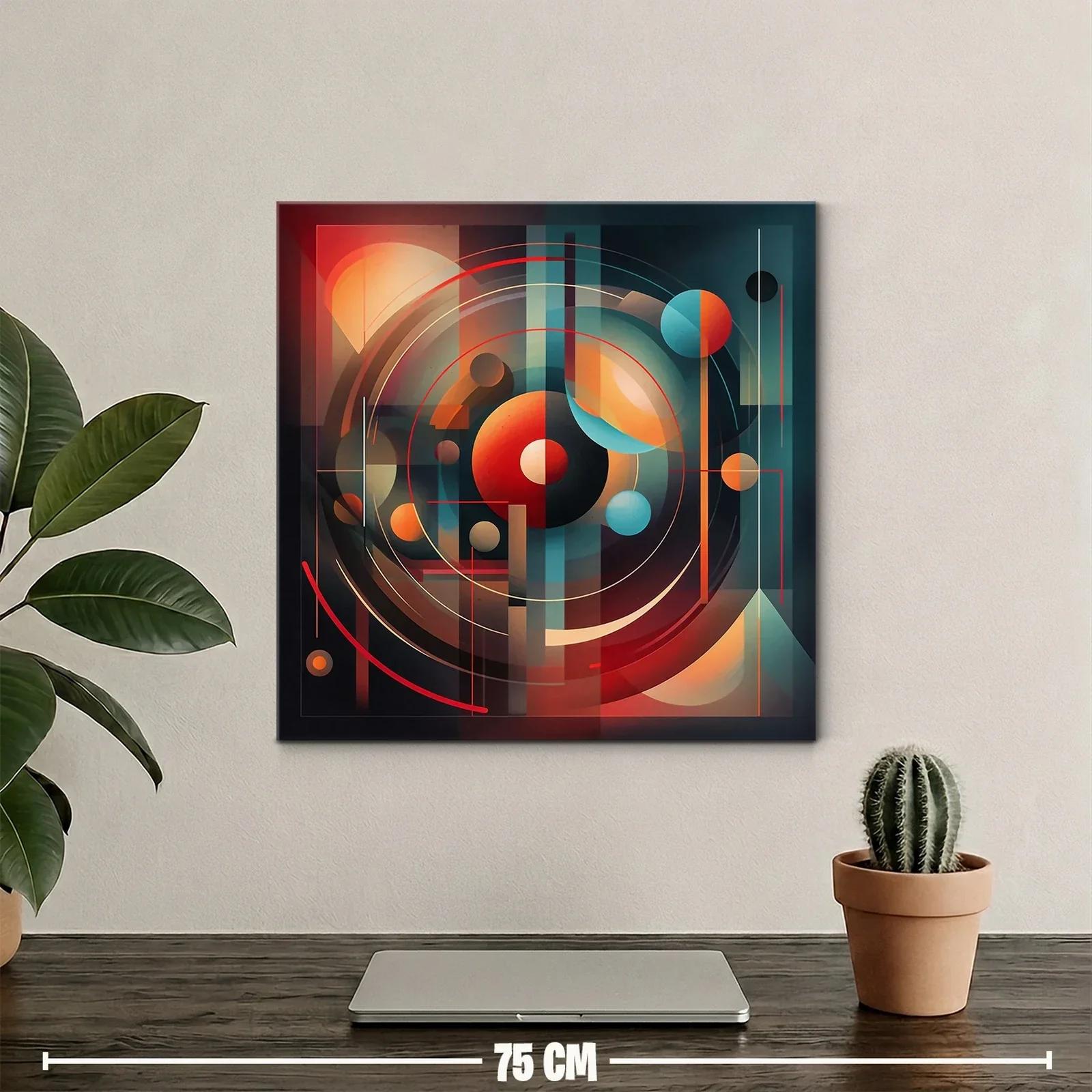 Composición abstracta con círculos y líneas geométricas — miniatura 2