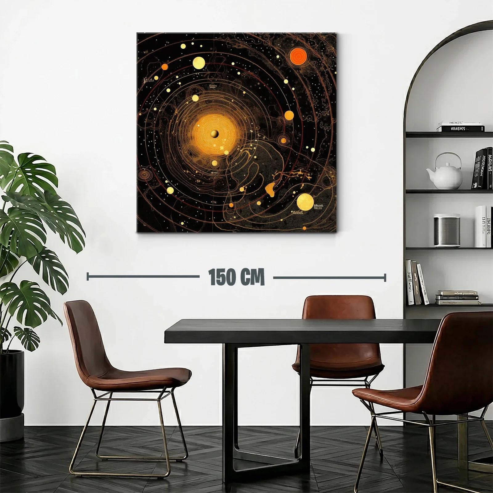 Representación artística del sistema solar con tonos cálidos — miniatura 2