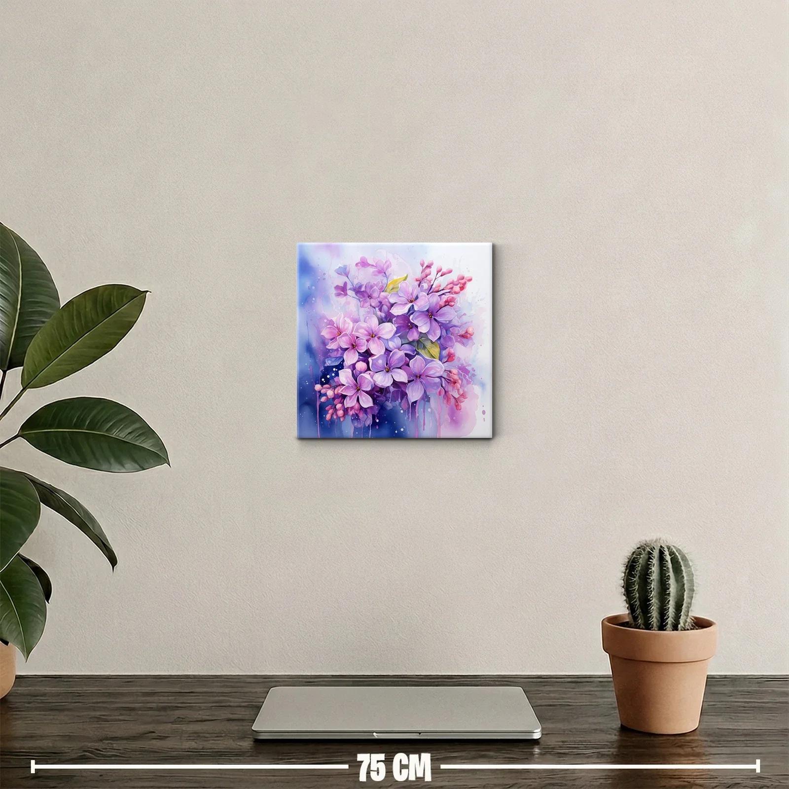 Ramo de flores en tonos violetas y rosas suaves para decorar — miniatura 2