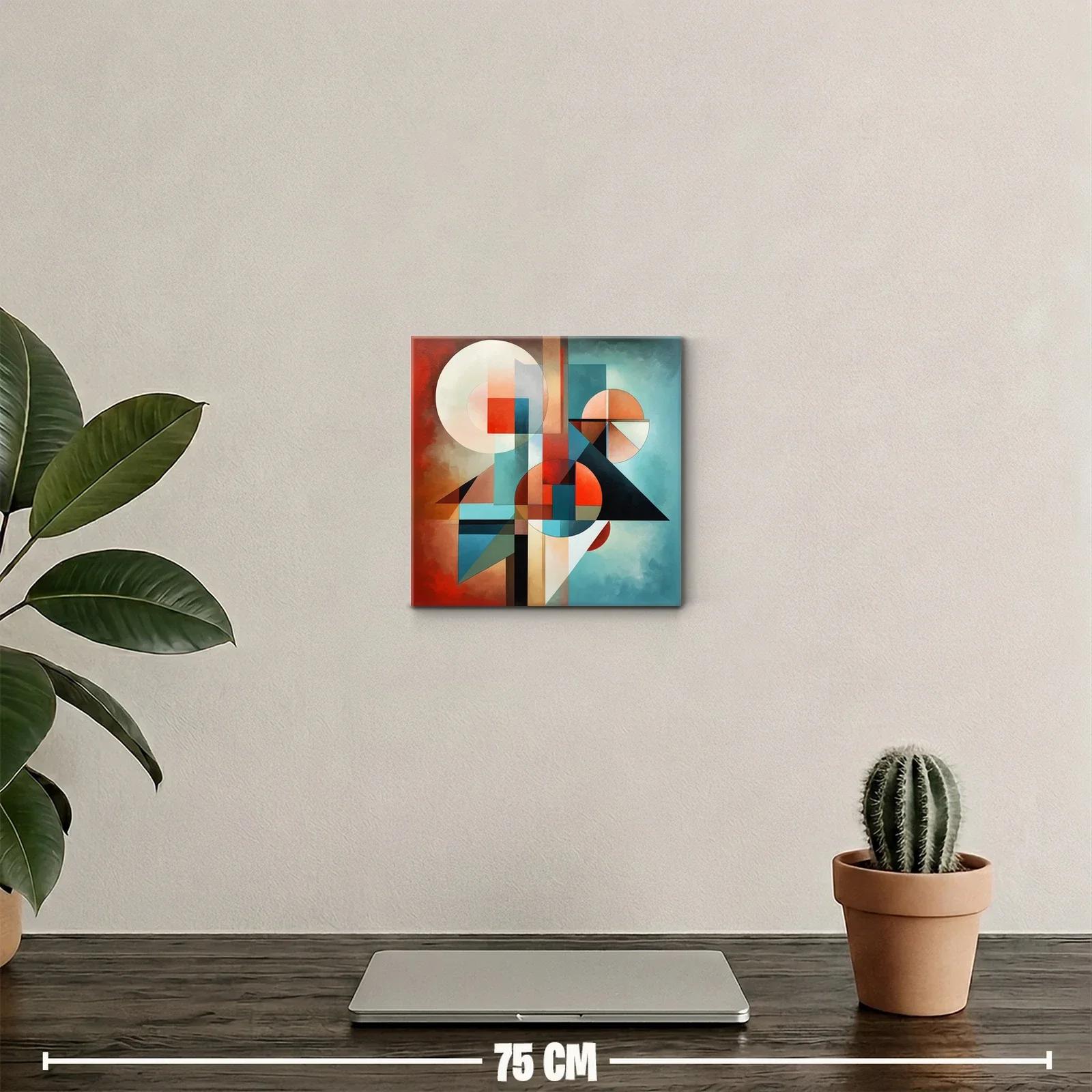 Composición Geométrica con Tonos Cálidos y Fríos — miniatura 2