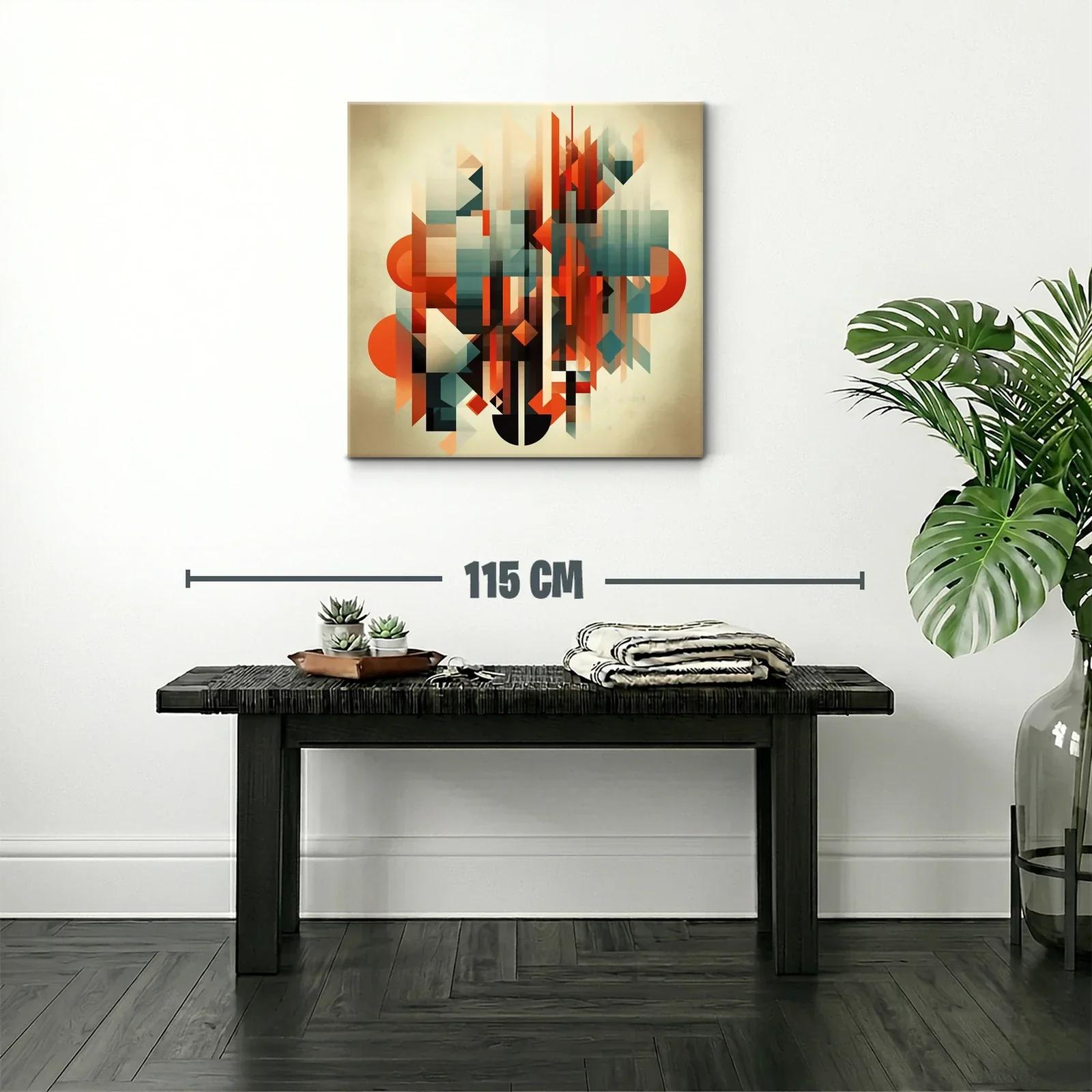 Composición abstracta con formas geométricas en tonos cálidos — miniatura 2