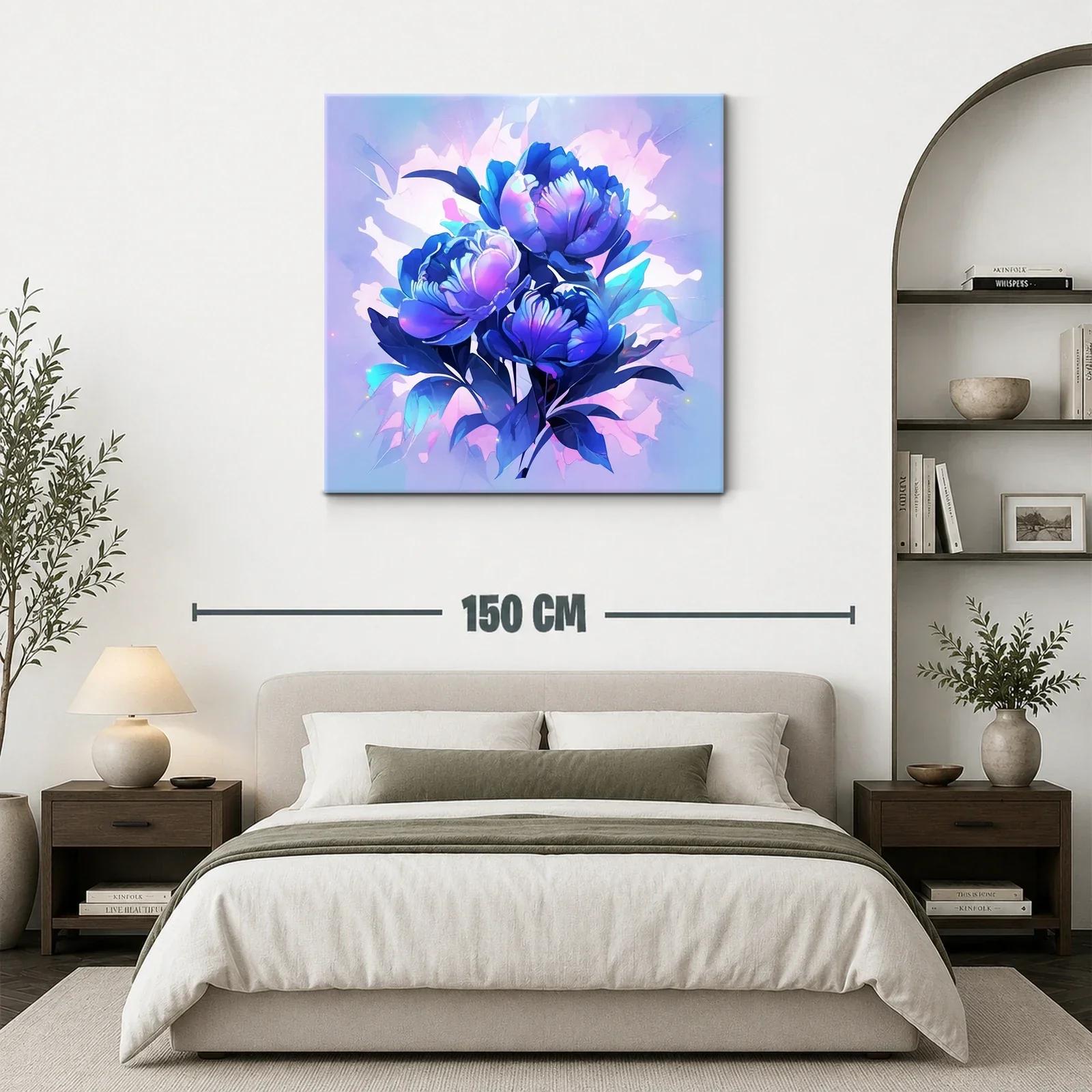 Ramo de flores en tonos azul y violeta vibrante — miniatura 3