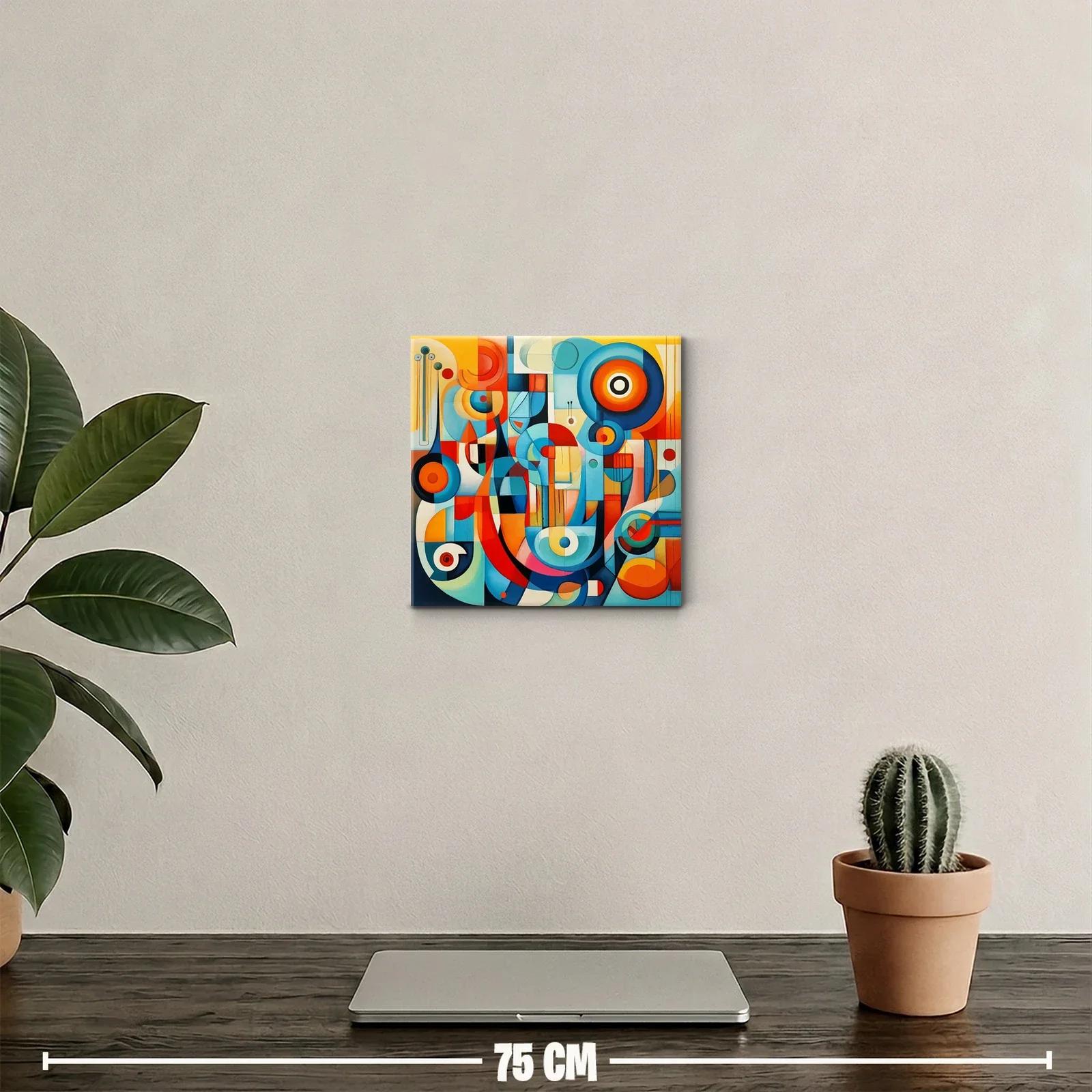 Composición abstracta con círculos y colores vibrantes — miniatura 2