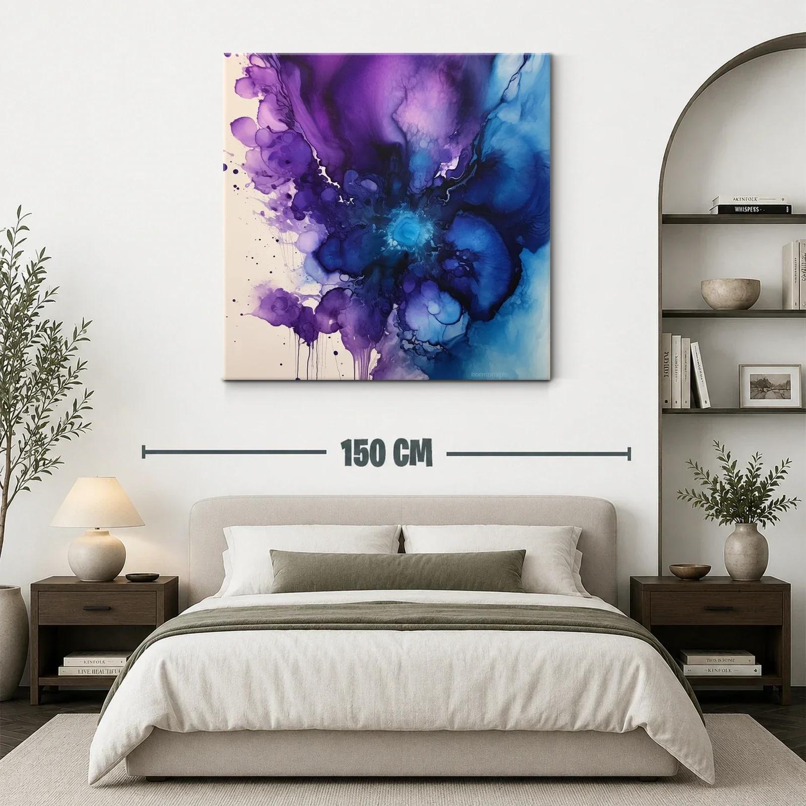 Explosión abstracta en tonos azul y violeta — miniatura 3