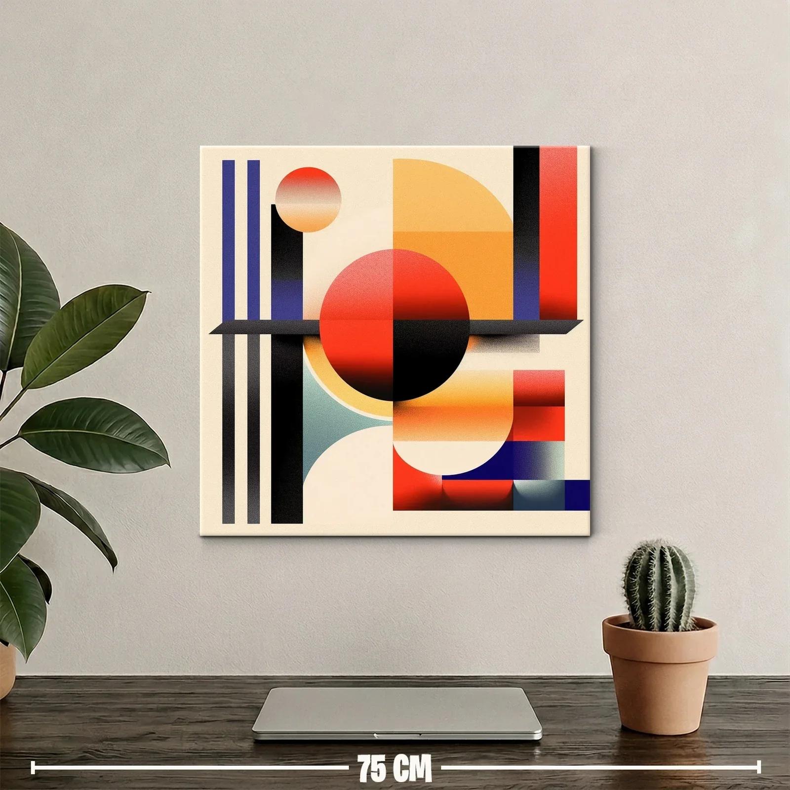 Composición geométrica con tonos cálidos y contrastes vibrantes — miniatura 2