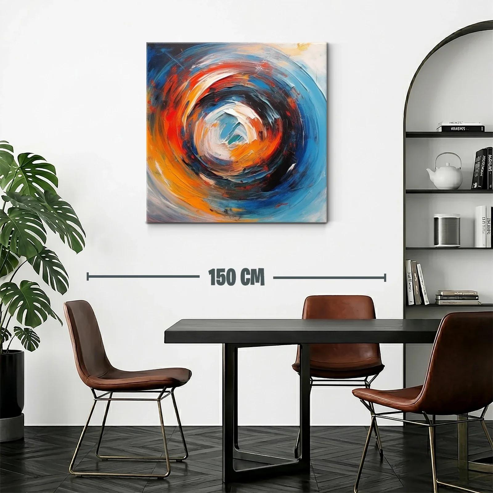 Composición abstracta en tonos vivos y azulados — miniatura 2