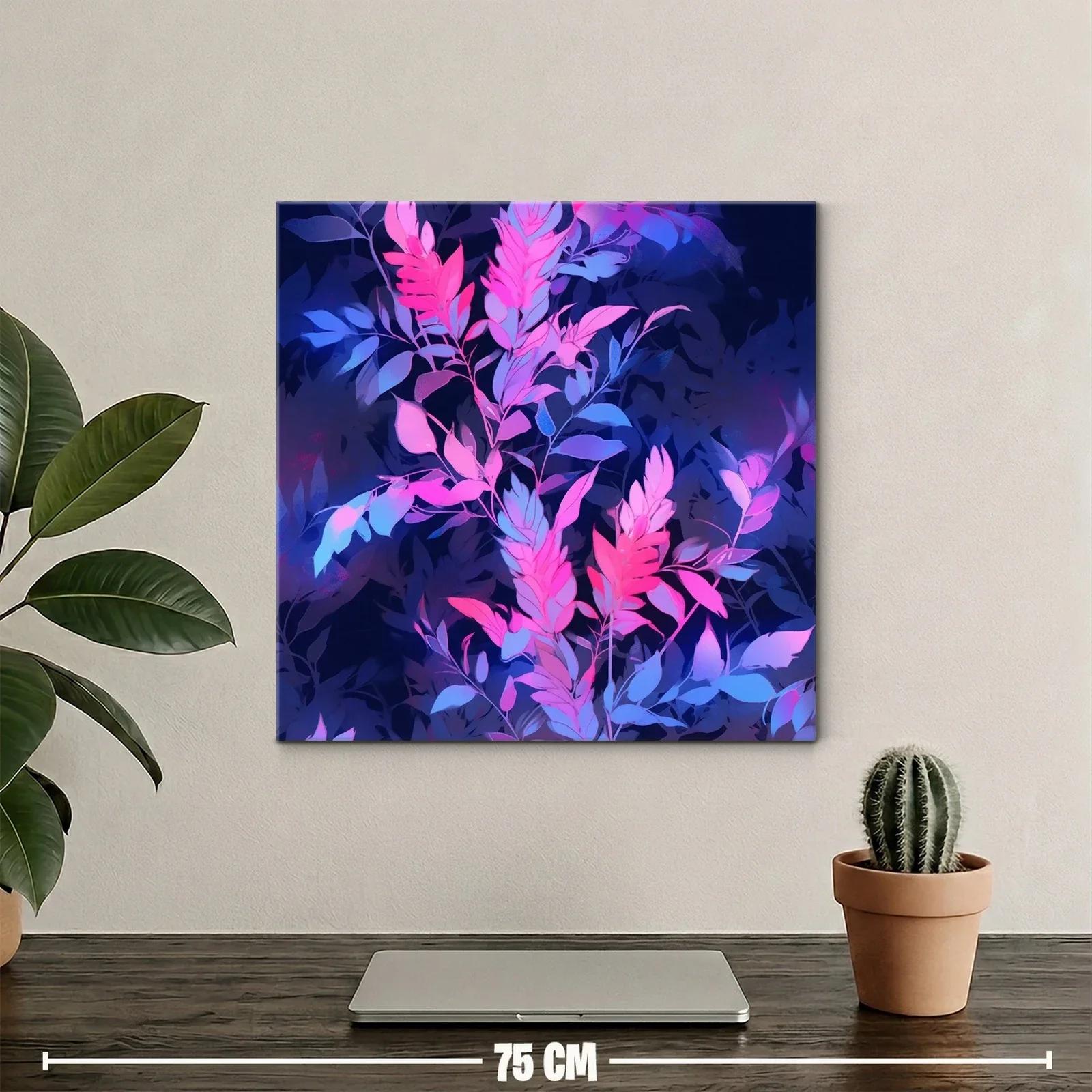 Composición Floral en Tonos Fucsia y Azul Profundo — miniatura 2