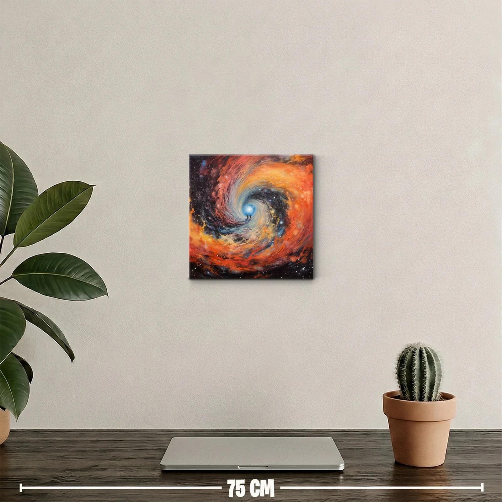 Espiral Cósmica con Luz Azul y Tonos Cálidos Vibrantes — miniatura 2