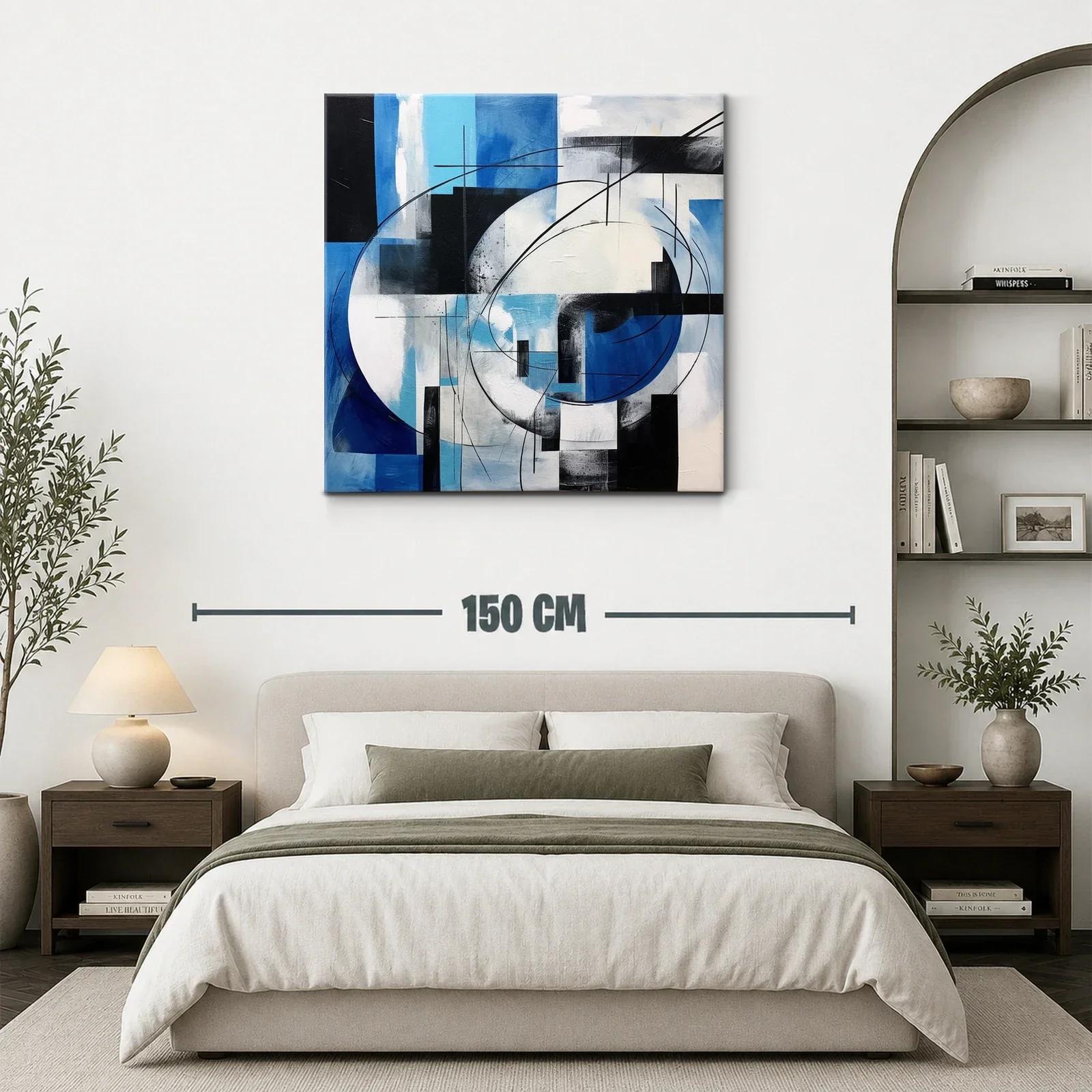 Composición abstracta en tonos azules y negros — miniatura 3