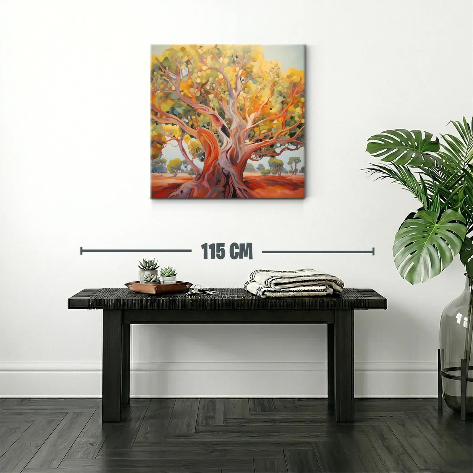 Árbol imponente con vibrantes tonos cálidos y frescos — miniatura 2