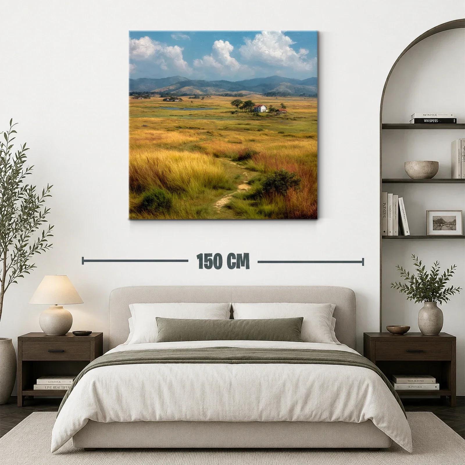 Paisaje campestre con praderas y cielos azules — miniatura 3