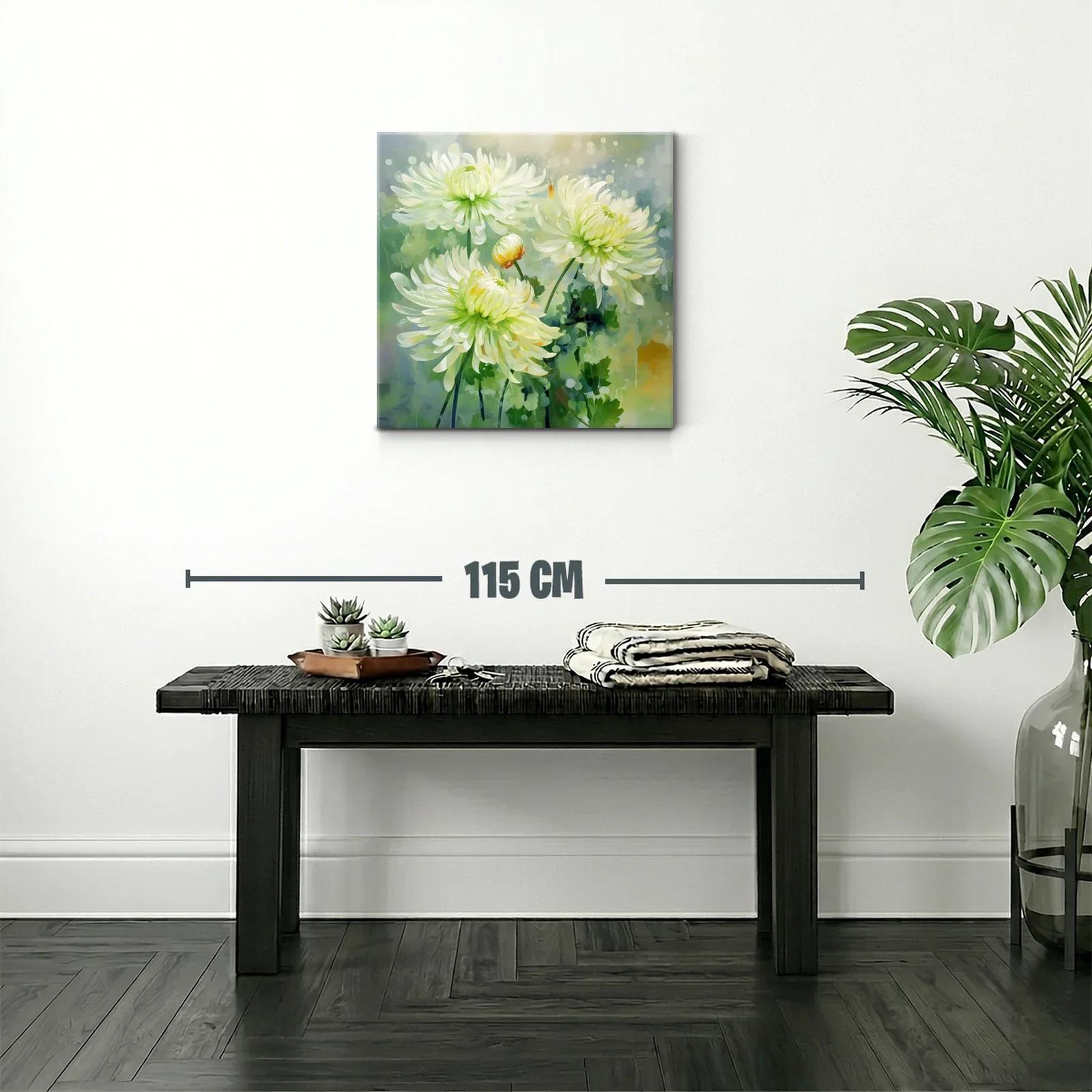 Elegancia natural con flores blancas y verdes suaves — miniatura 2