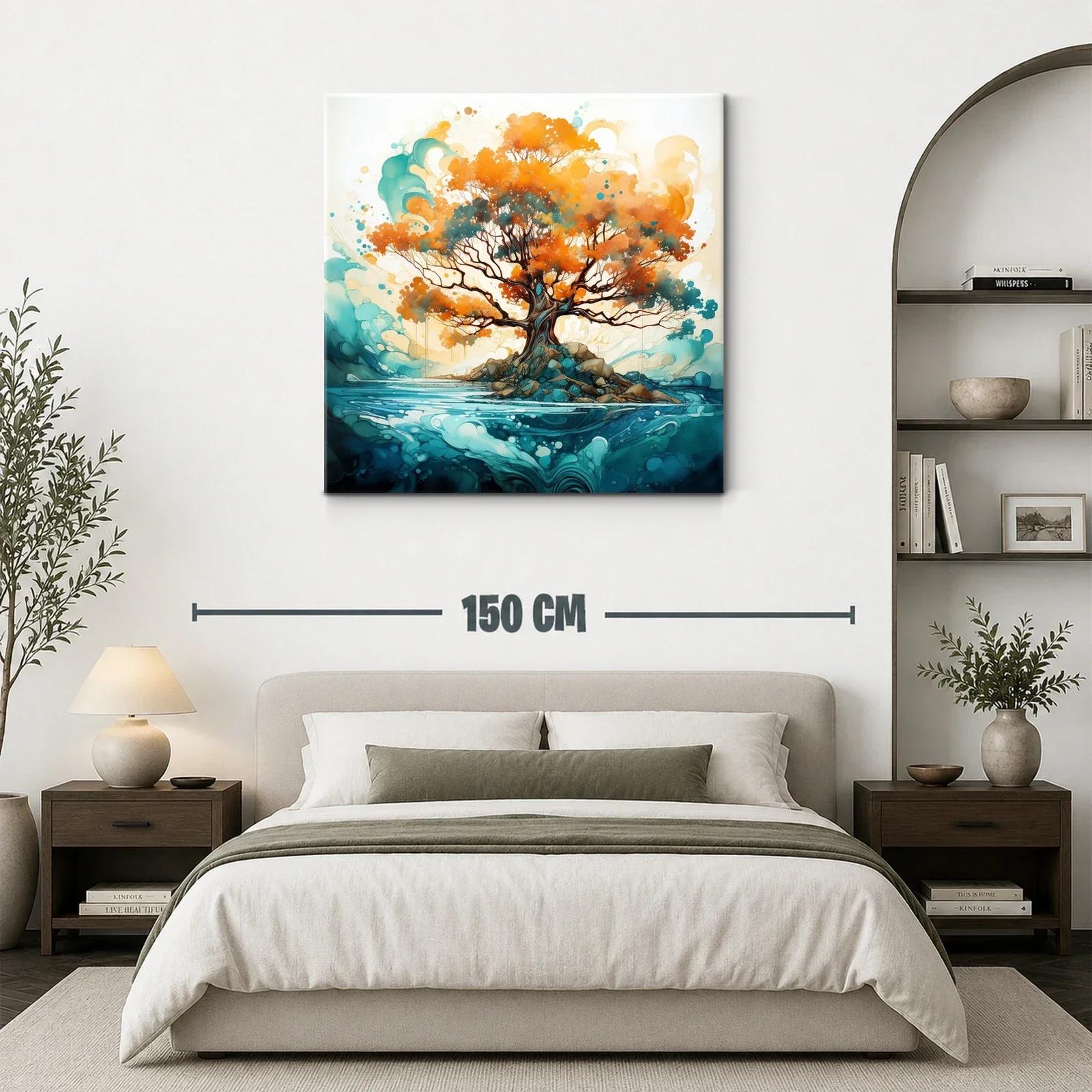 Árbol vibrante en paisaje de agua y energía dinámica — miniatura 3