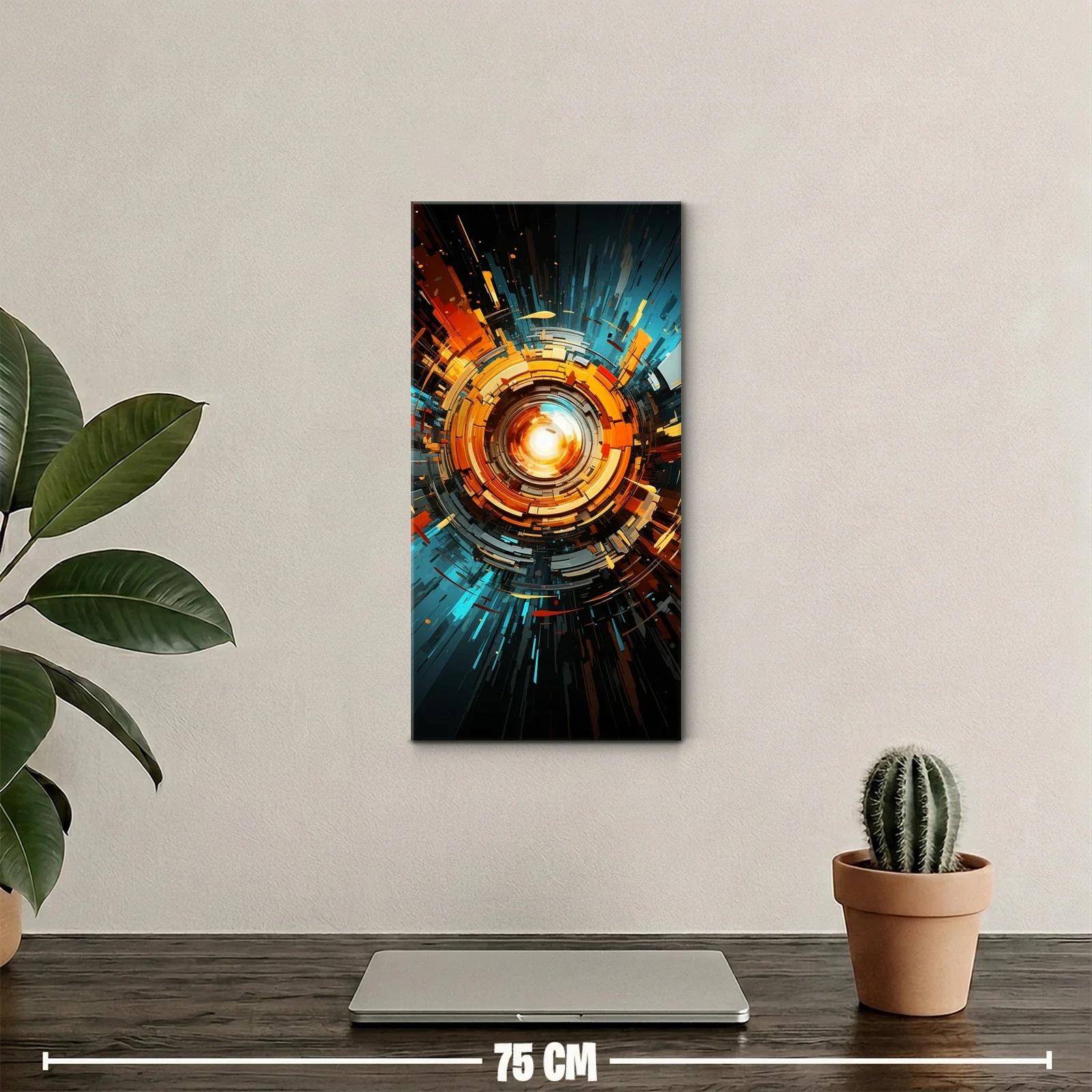 Cuadro vórtice circular luminoso con energía en expansión — miniatura 2