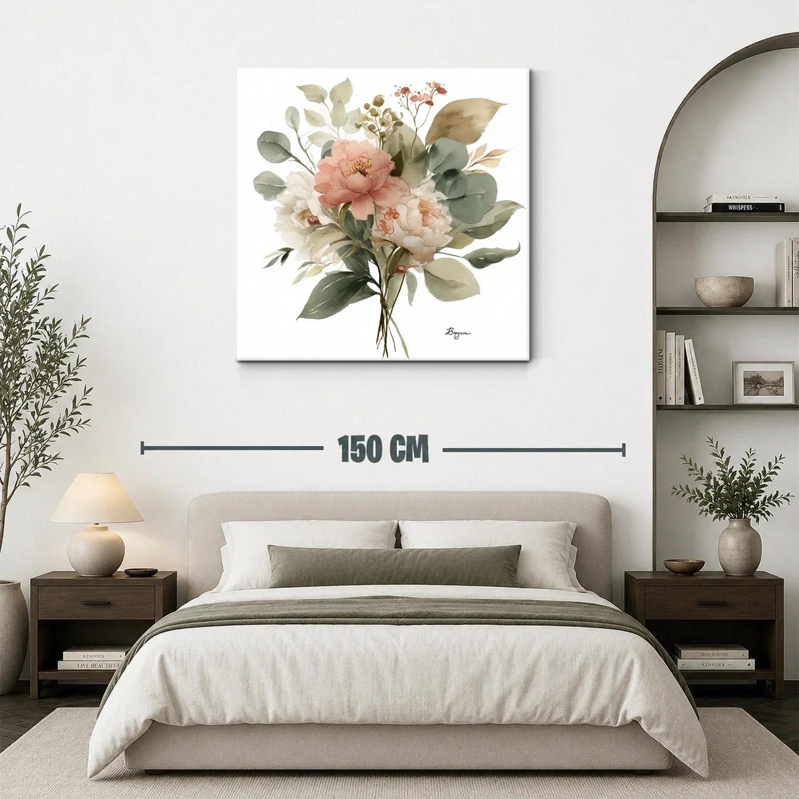 Ramo delicado de flores en tonos suaves y naturales — miniatura 3