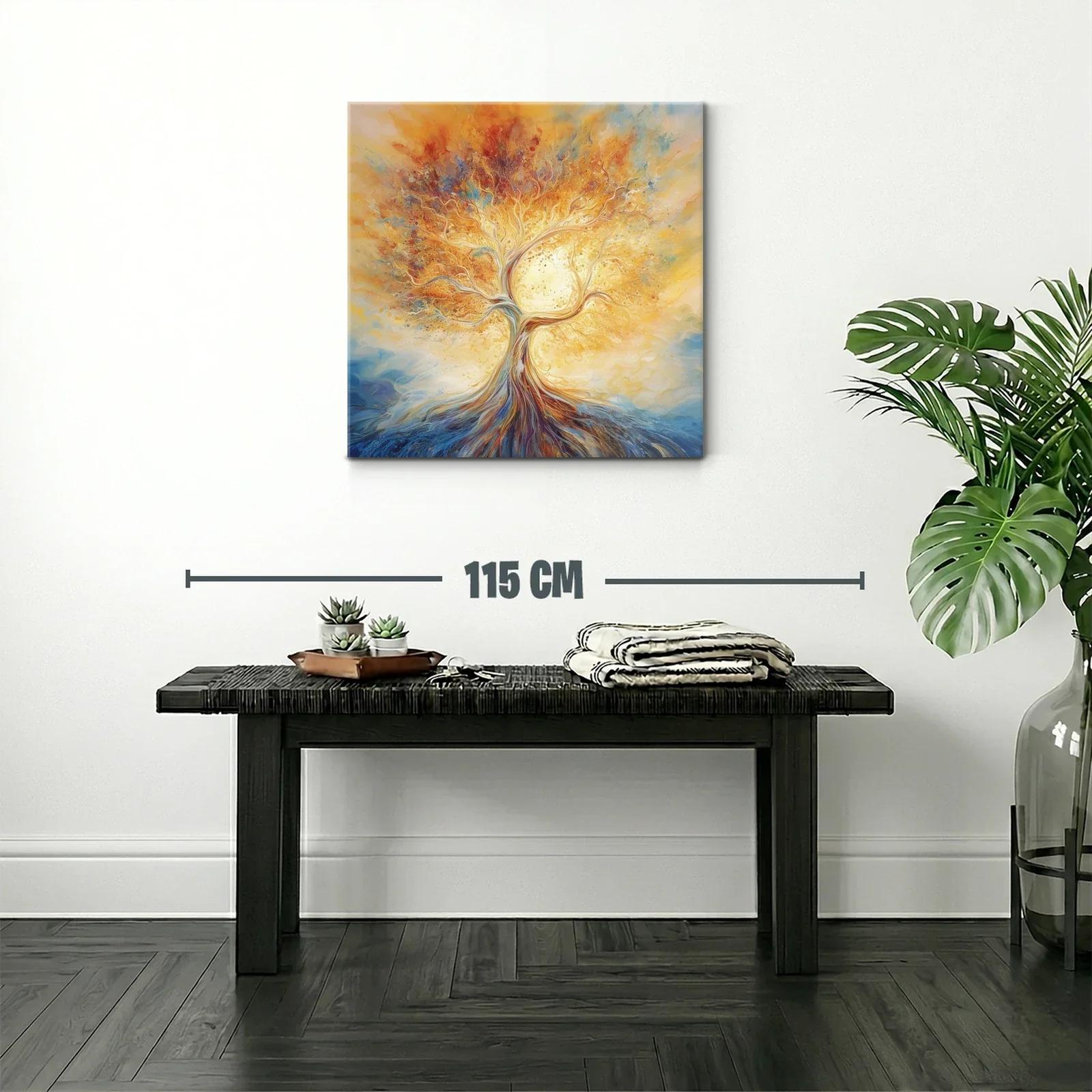 Árbol de luz y energía en tonos cálidos y azules — miniatura 2