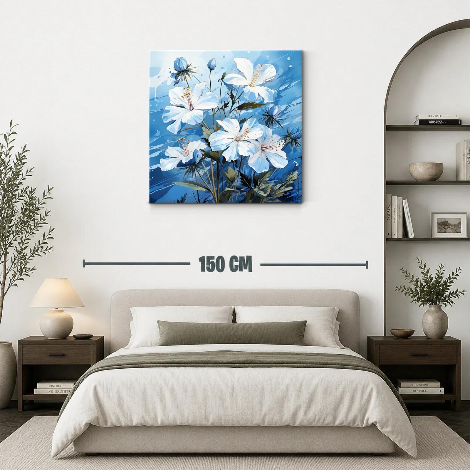 Elegancia floral en tonos frescos y azules vibrantes — miniatura 3