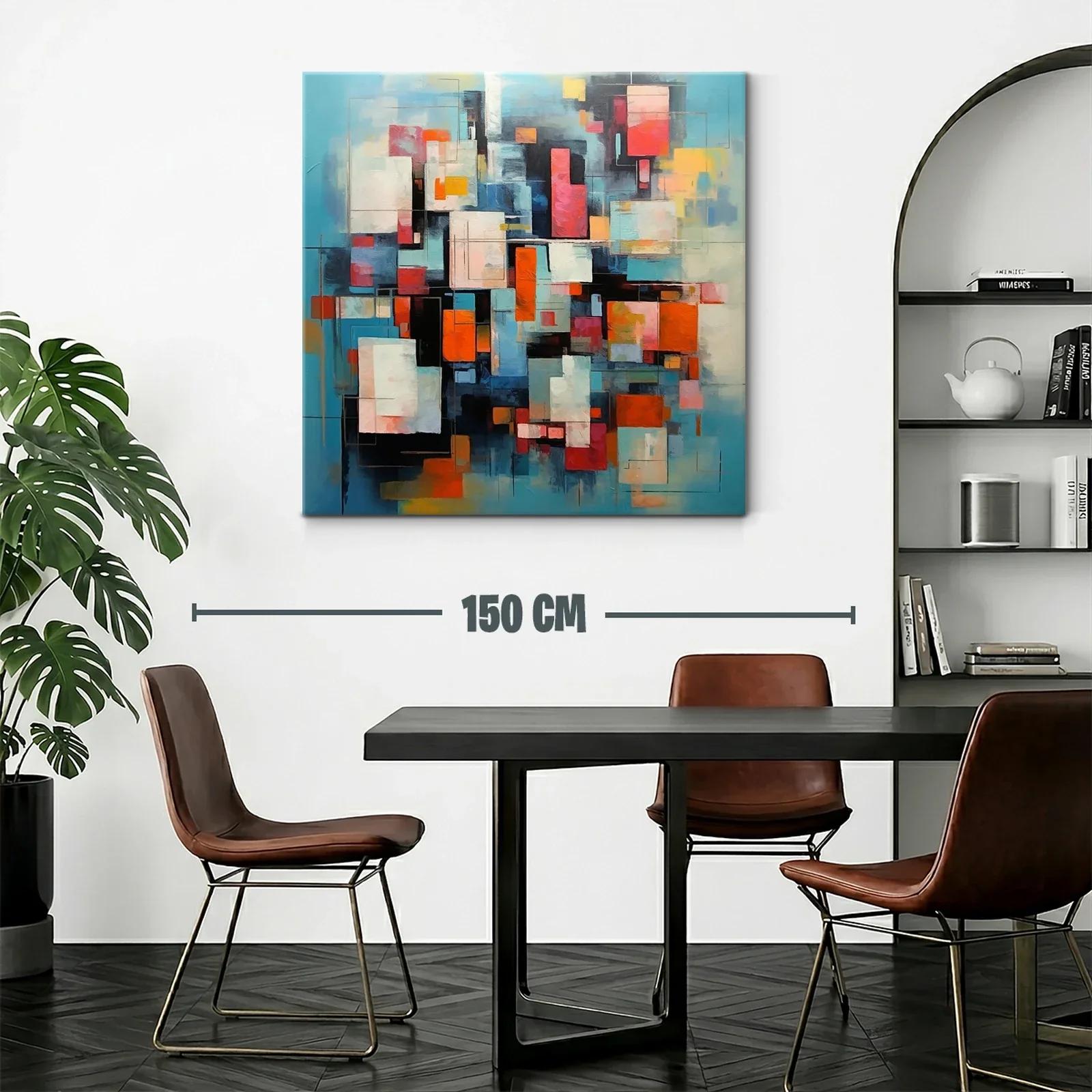 Composición abstracta en tonos vibrantes y equilibrados — miniatura 2