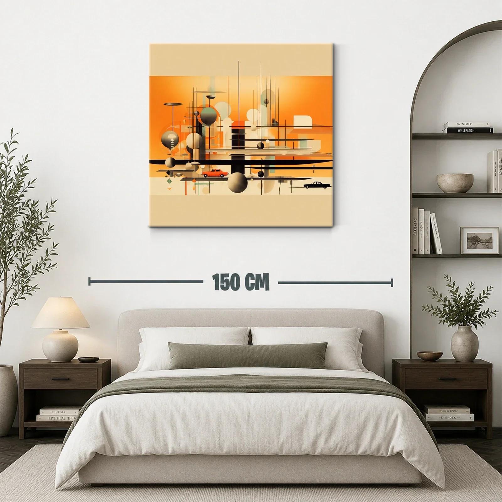 Composición abstracta urbana en tonos cálidos y neutros — miniatura 3