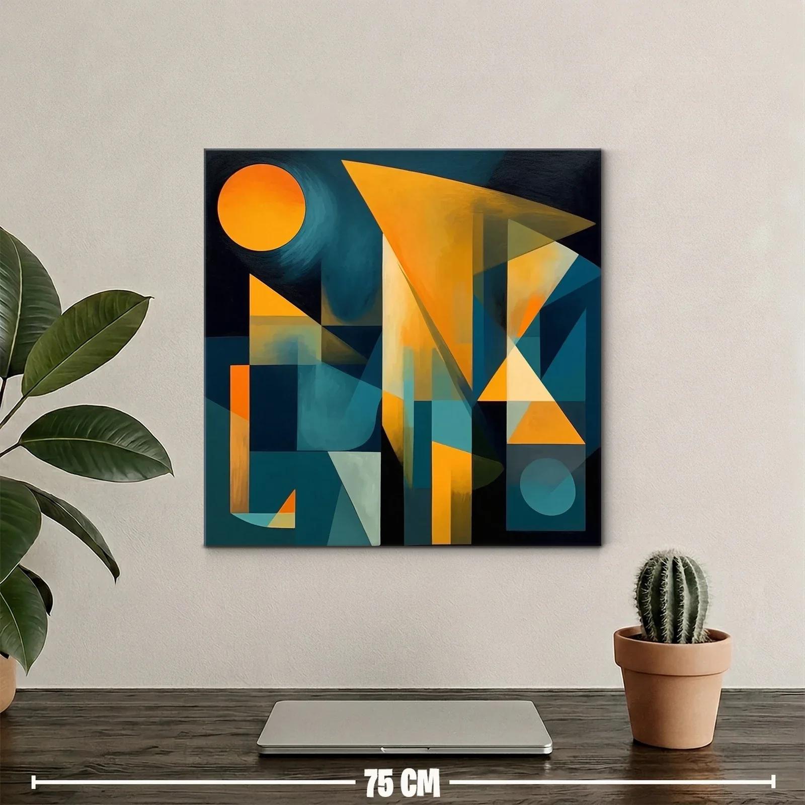 Composición abstracta con formas geométricas y tonos cálidos — miniatura 2