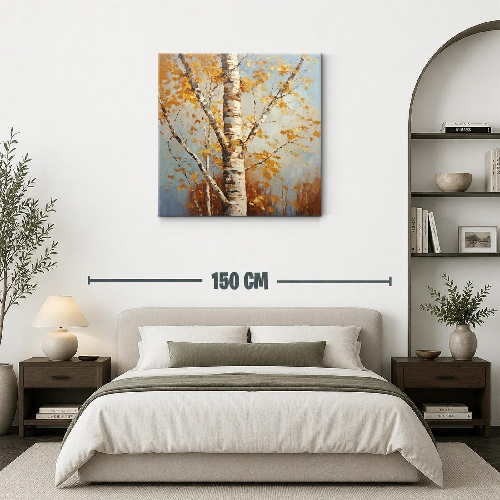 Árbol de abedul con hojas doradas en otoño brillante — miniatura 3