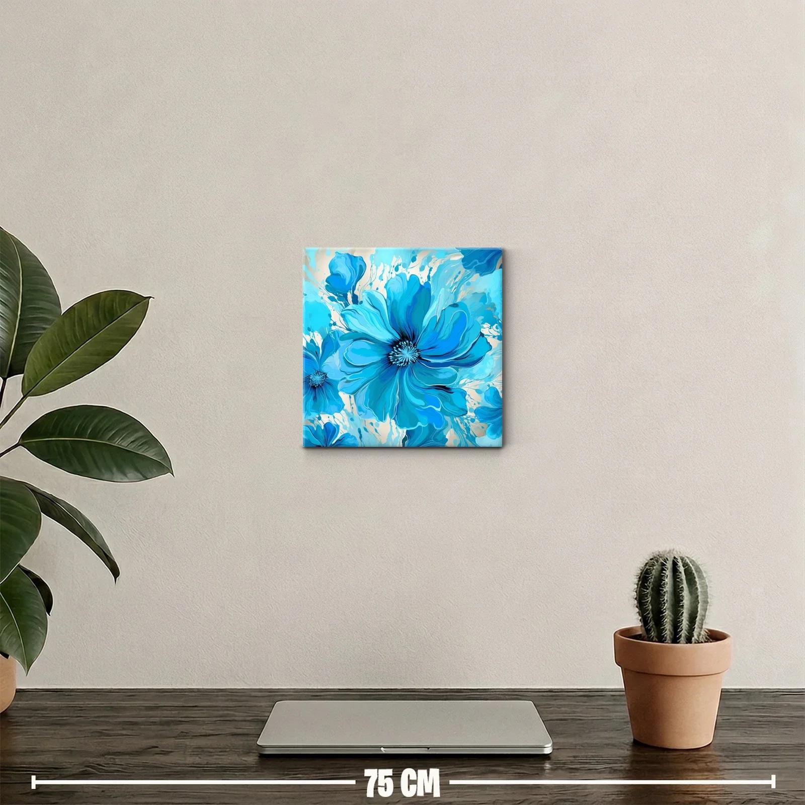 Elegancia floral en azul vibrante para decorar espacios — miniatura 2