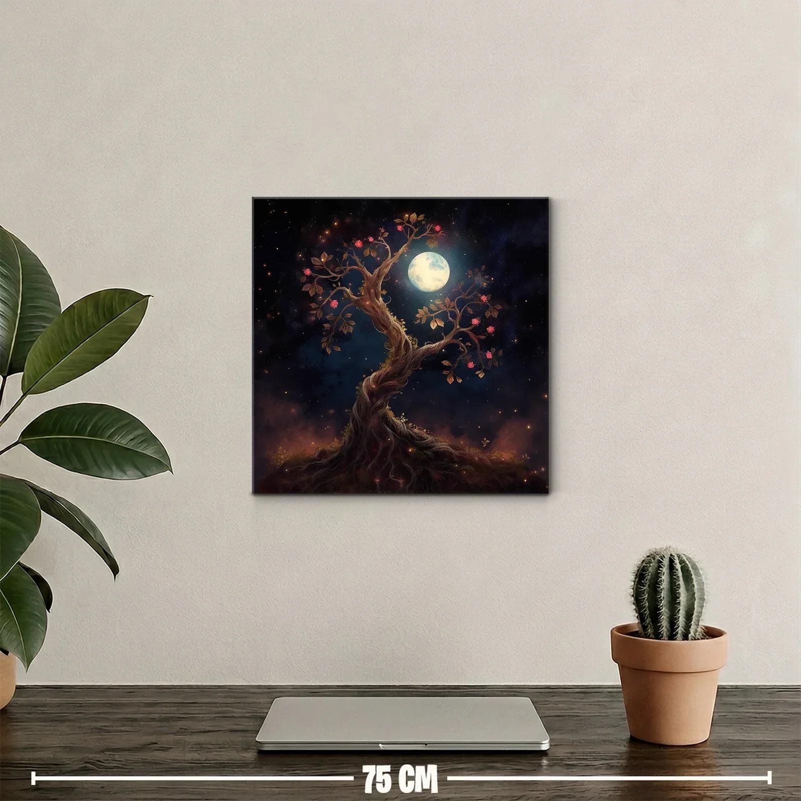 Árbol encantado bajo la luz de la luna llena — miniatura 2