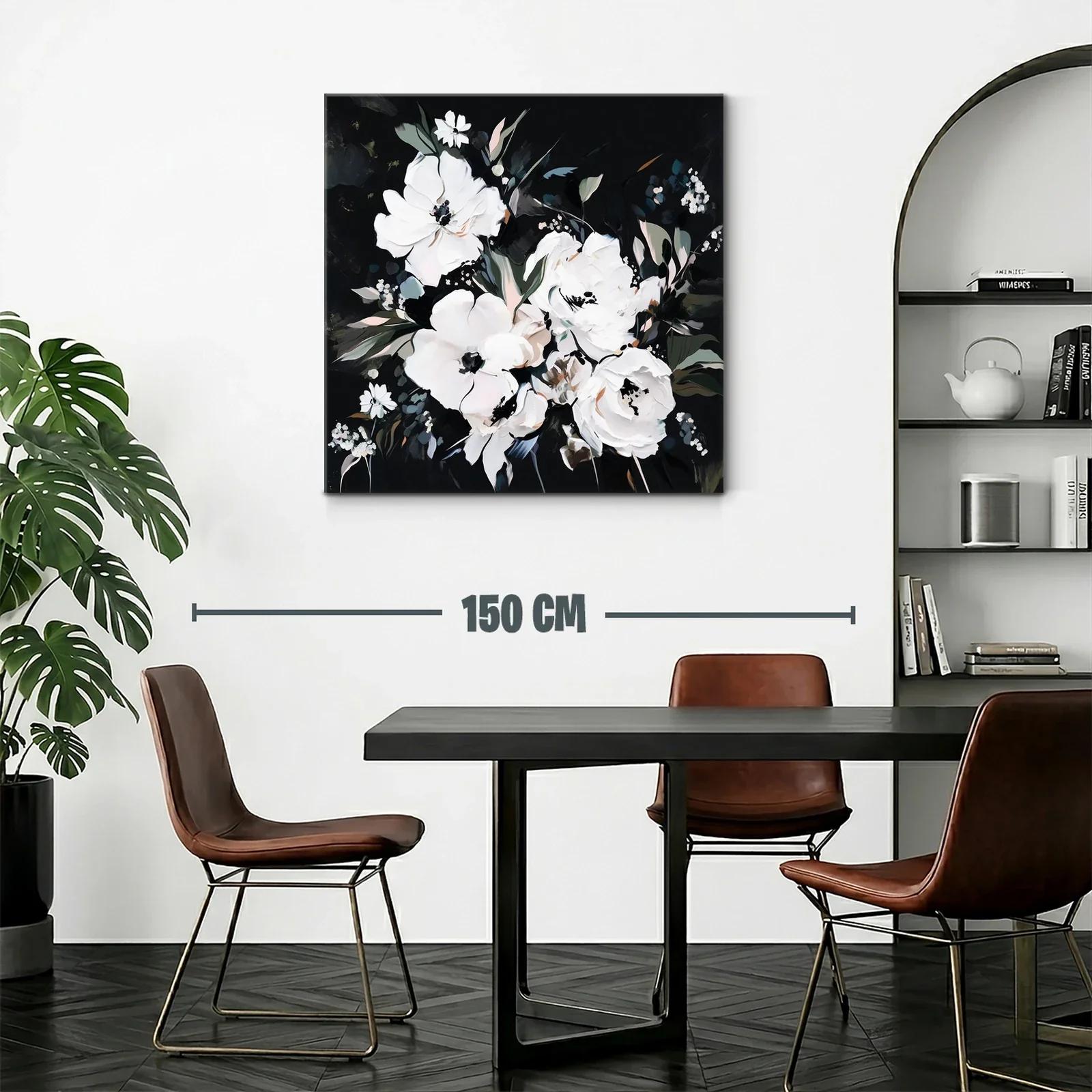 Elegancia floral en tonos blanco y negro — miniatura 2